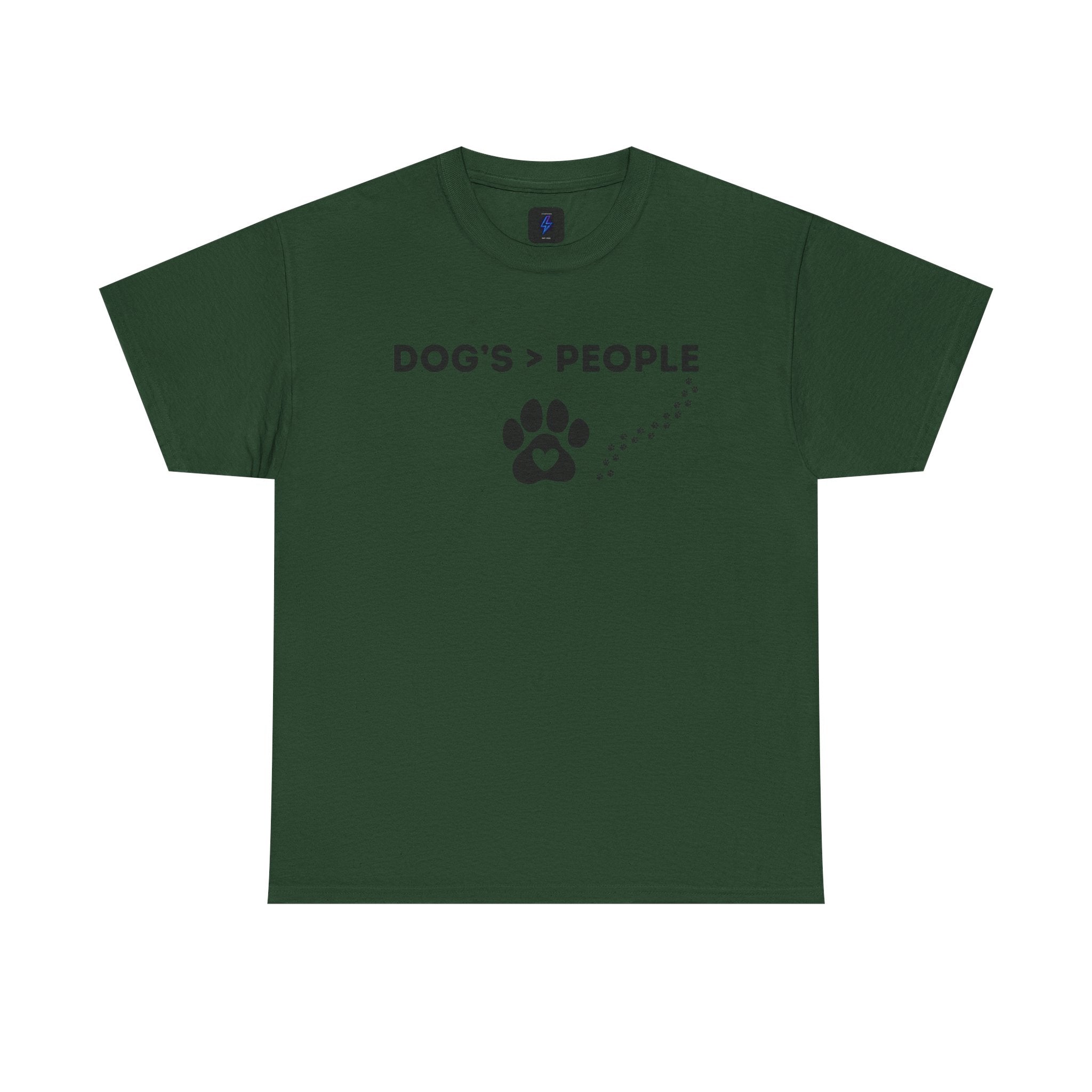 DOGS > PEOPLE TShirt | Paw Print Graphic Tee Dog Lover Shirt