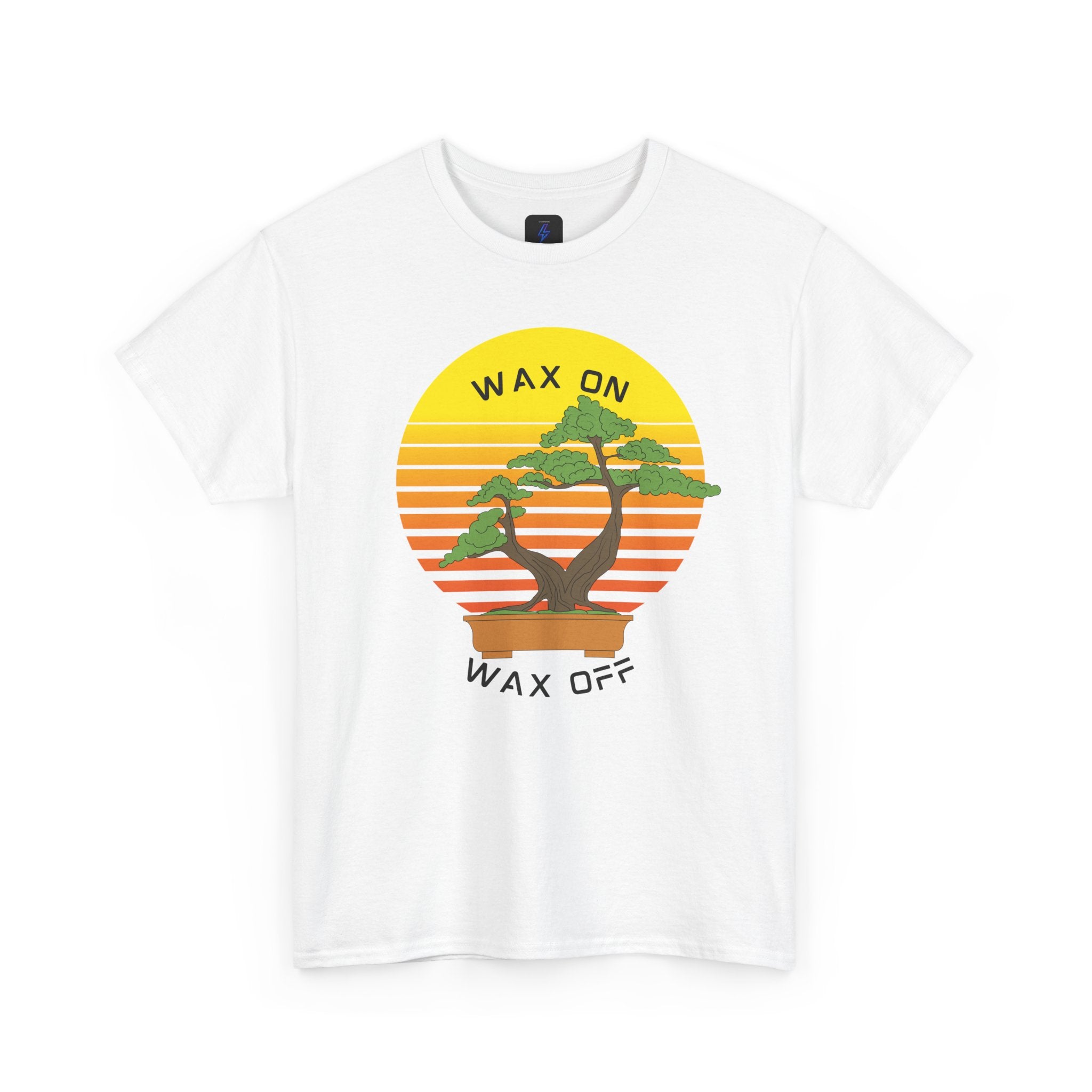 Wax On Wax Off Bonsai Tee — Retro Sunset Martial Arts T‑Shirt K-Kid Retro 80's