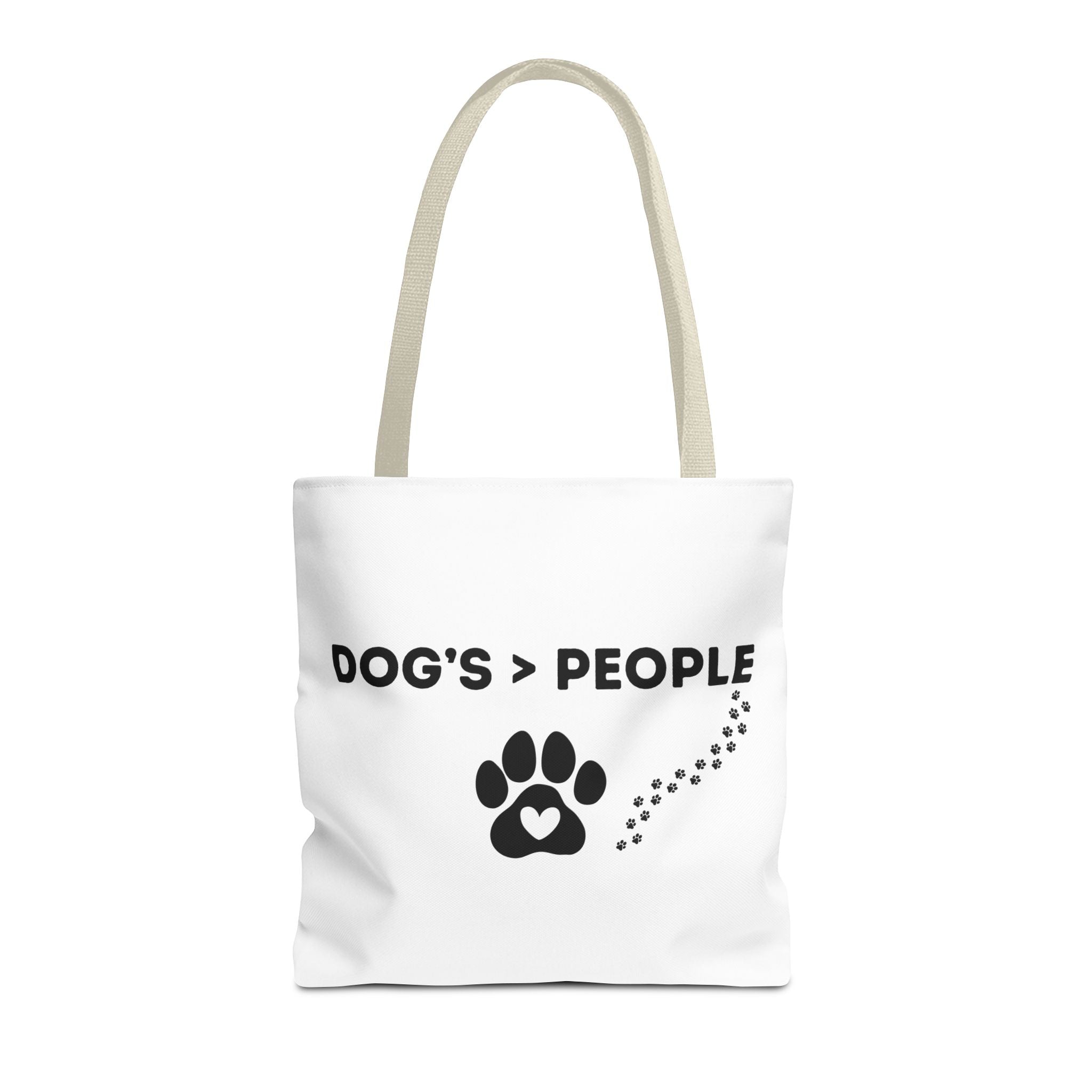 DOG'S > PEOPLE Tote Bag | Dog Paw Heart Design