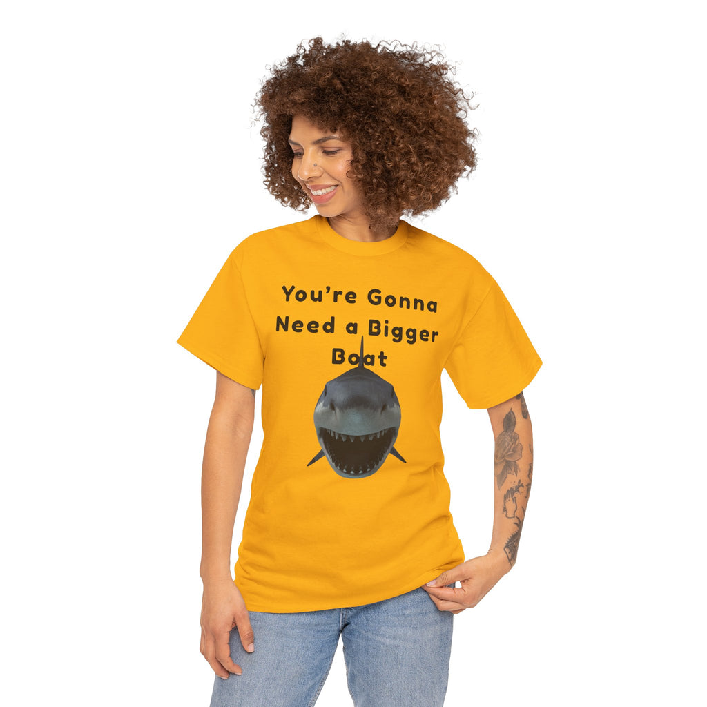 Shark Graphic Tee — "You're Gonna Need a Bigger Boat" Casual T-Shirt 80's Movie Qoutes