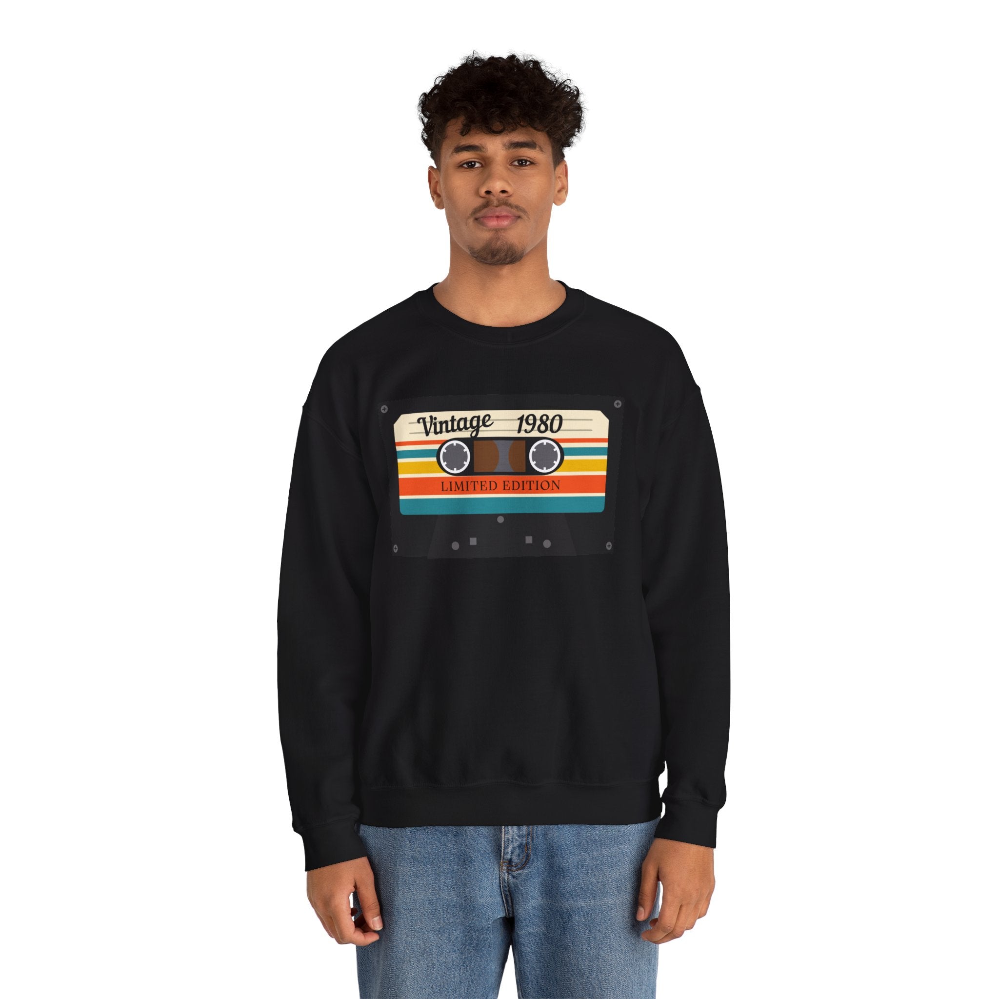 Vintage 1980 Cassette Sweatshirt — Retro Limited Edition Crewneck