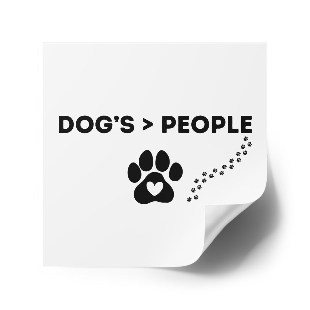 Dogs > People paw print decal Sticker | Square indoor outdoor vinyl