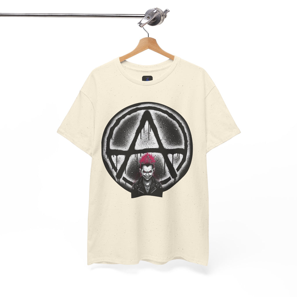 Anarchy Punk Graphic Tee — Red-Mohawk Rebel Shirt 80's Fashion