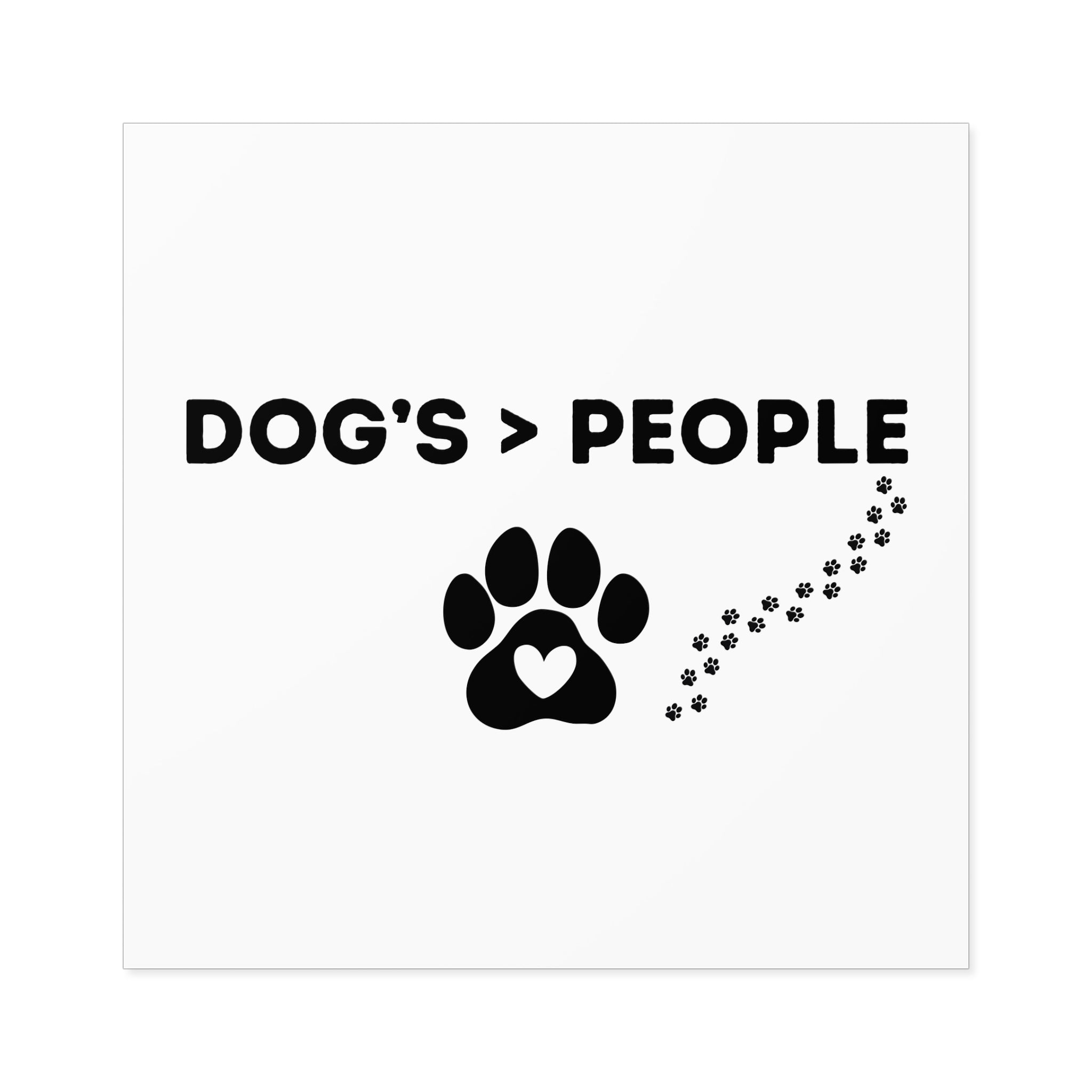 Dogs > People paw print decal Sticker | Square indoor outdoor vinyl