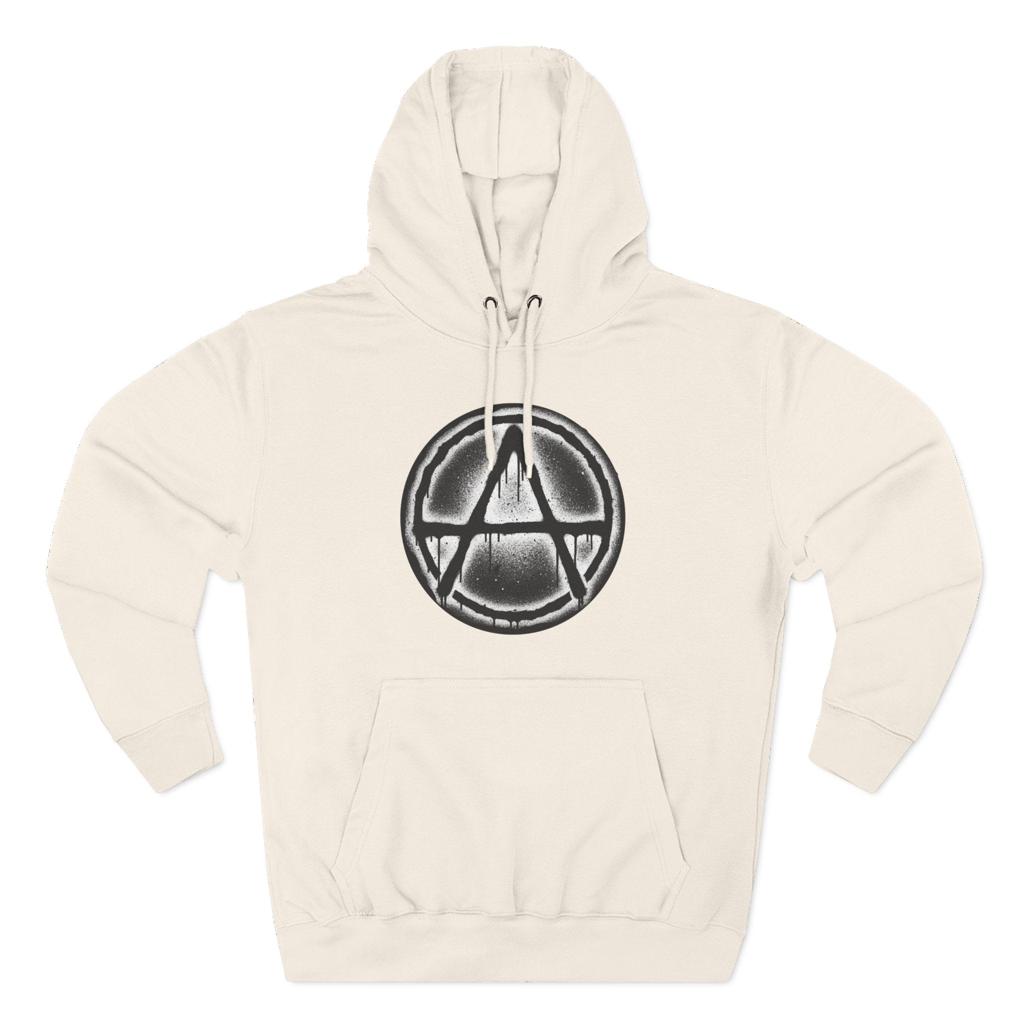 Anarchy Symbol Hoodie — Grunge Circle Anarchy Graphic Pullover 80's Fashion