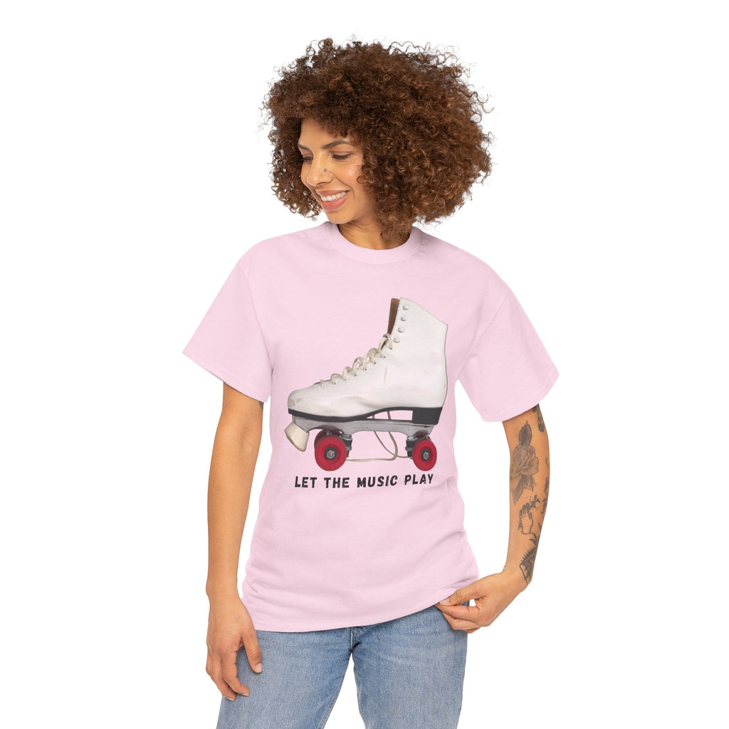 Roller Skate Tee — "Let the Music Play" Graphic T-Shirt