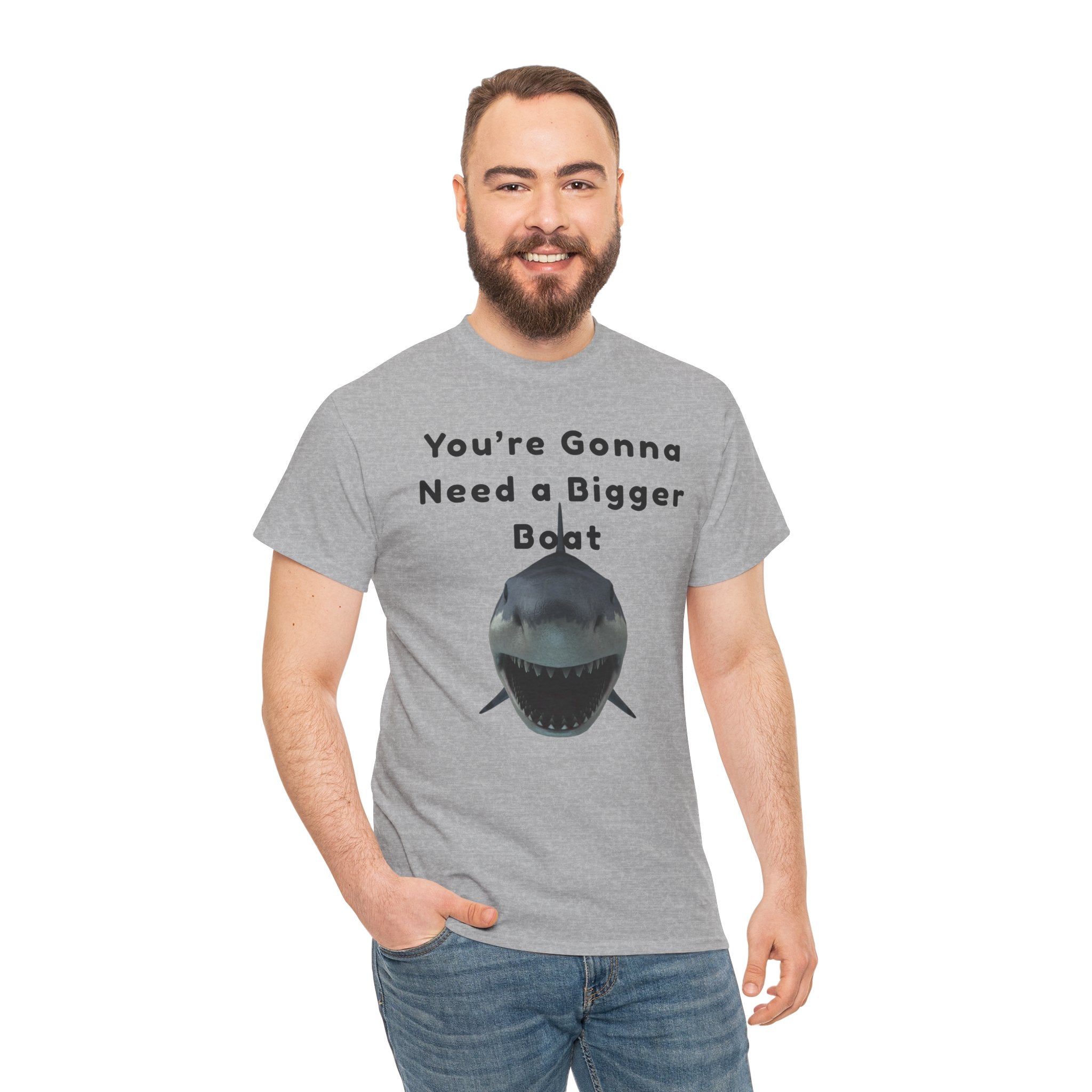 Shark Graphic Tee — "You're Gonna Need a Bigger Boat" Casual T-Shirt 80's Movie Qoutes