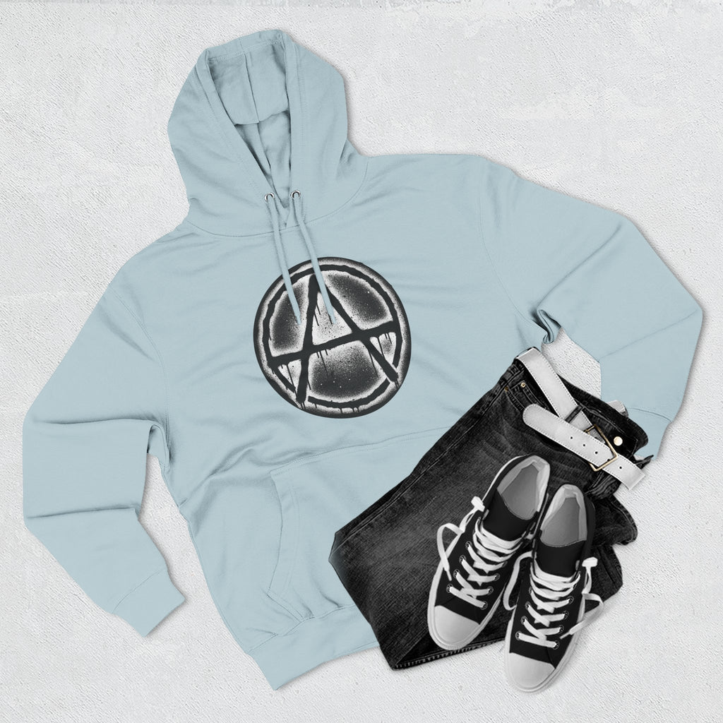 Anarchy Symbol Hoodie — Grunge Circle Anarchy Graphic Pullover 80's Fashion