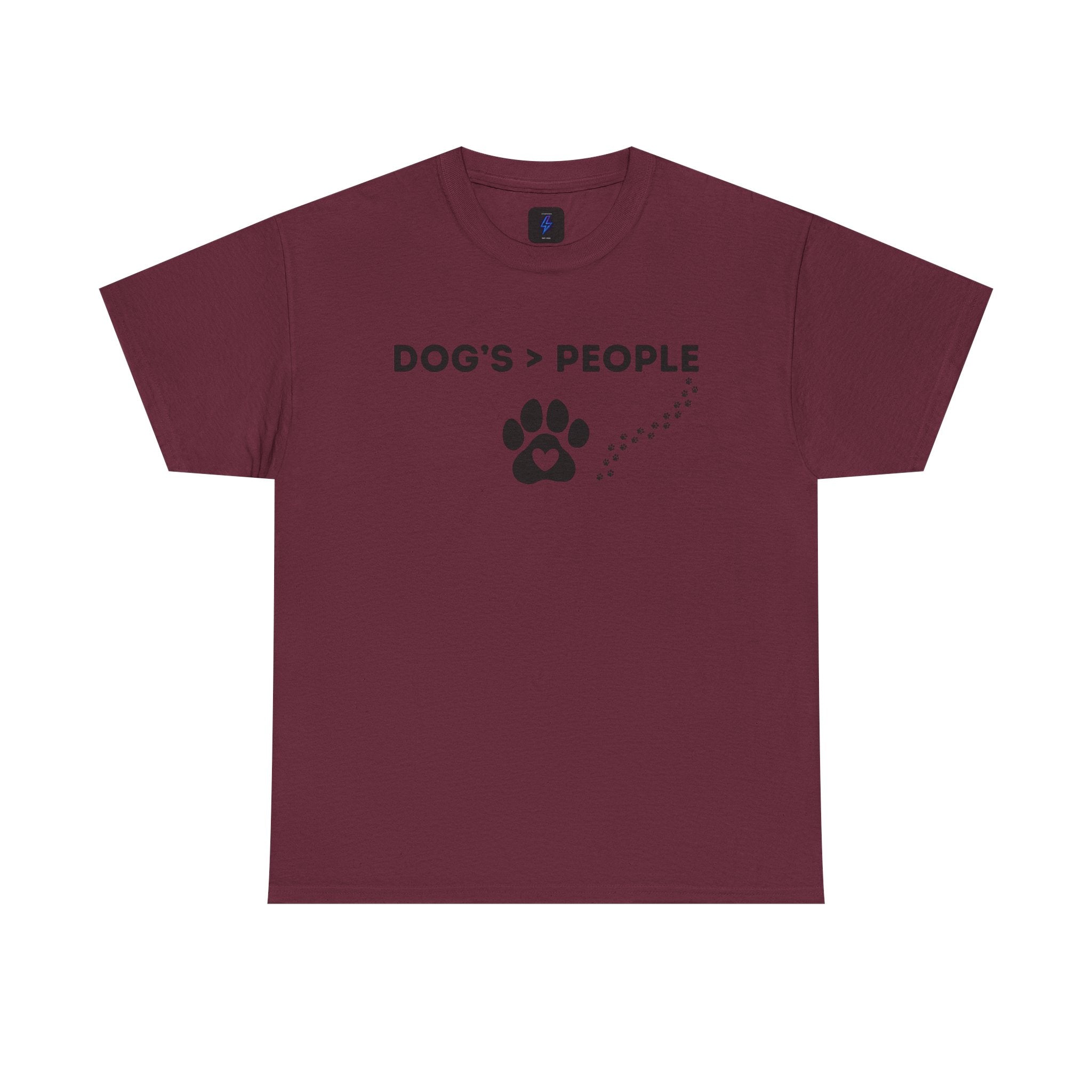 DOGS > PEOPLE TShirt | Paw Print Graphic Tee Dog Lover Shirt