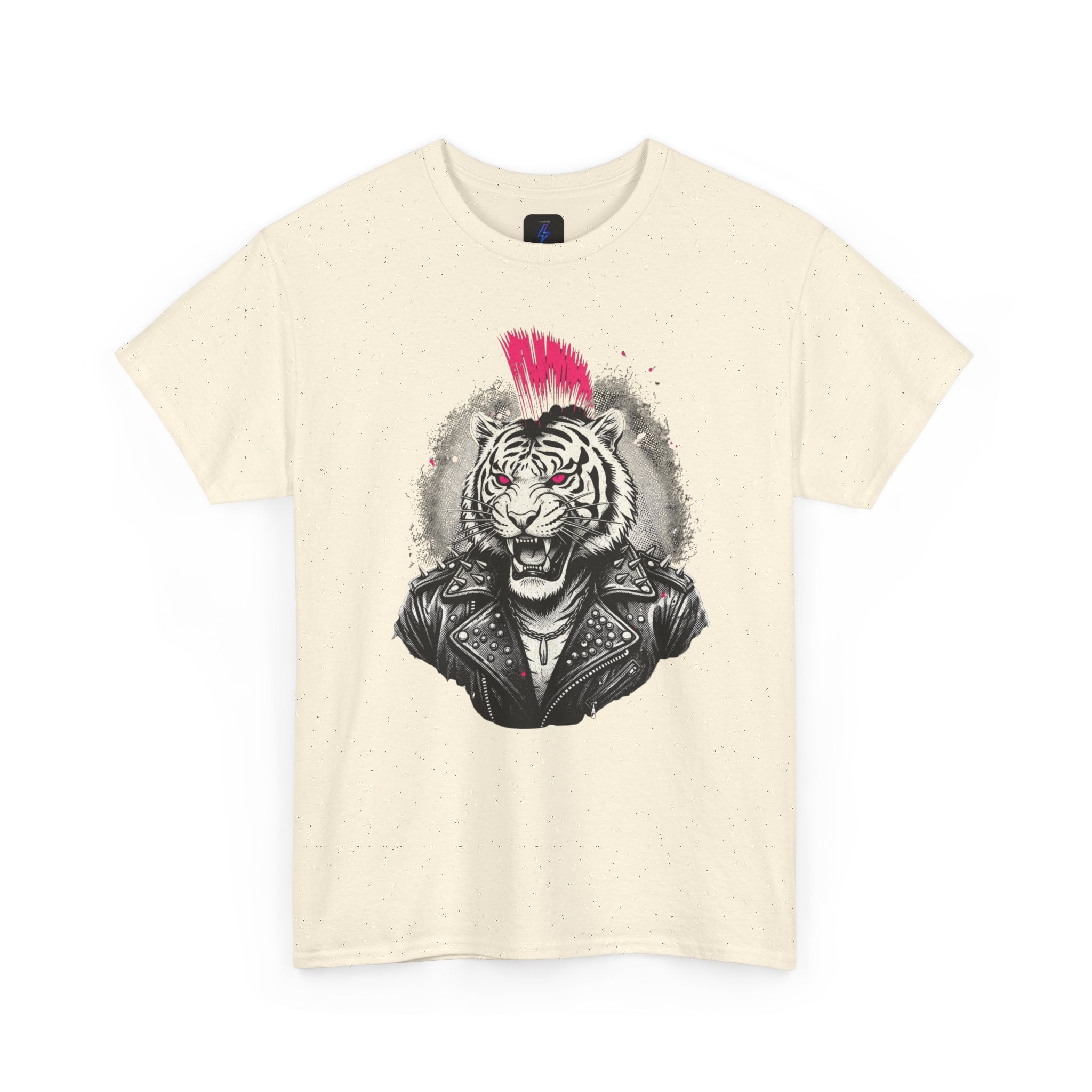 Punk Rock Tiger T-Shirt — Mohawk Tiger Graphic Tee 80's Fashion Rebel