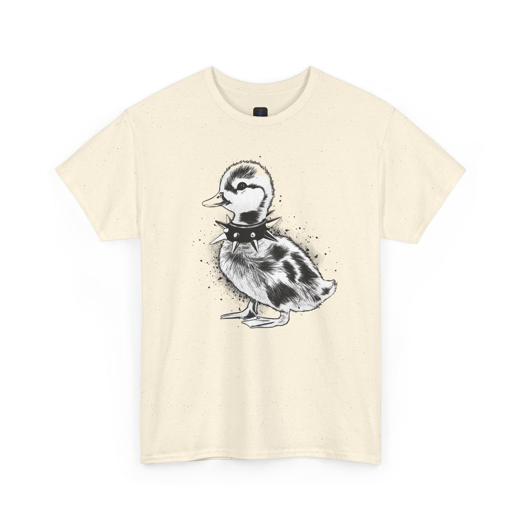 Punk Duckling Sketch T-Shirt — Black & White Watercolor 80s Punk Rock Duck Tee
