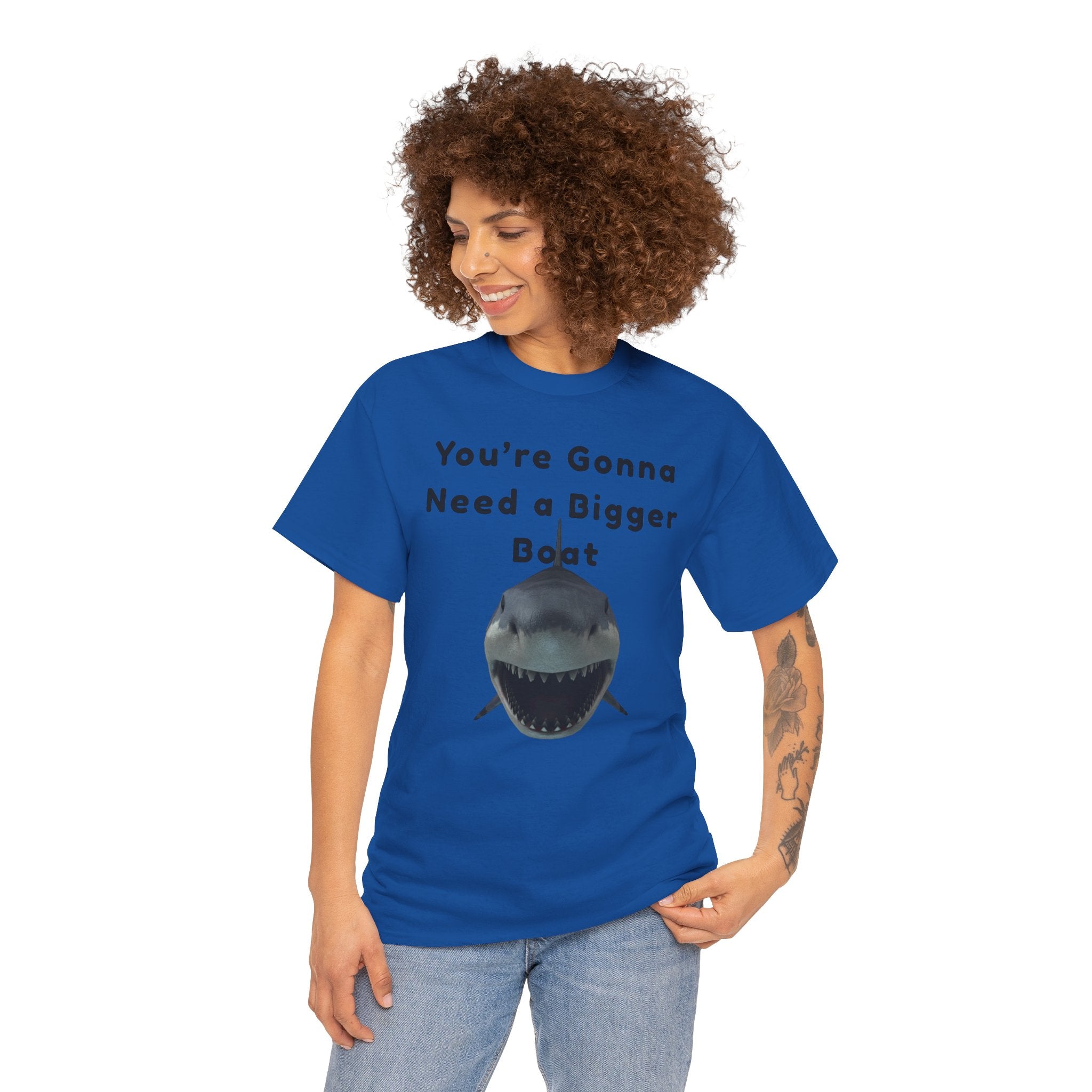 Shark Graphic Tee — "You're Gonna Need a Bigger Boat" Casual T-Shirt 80's Movie Qoutes