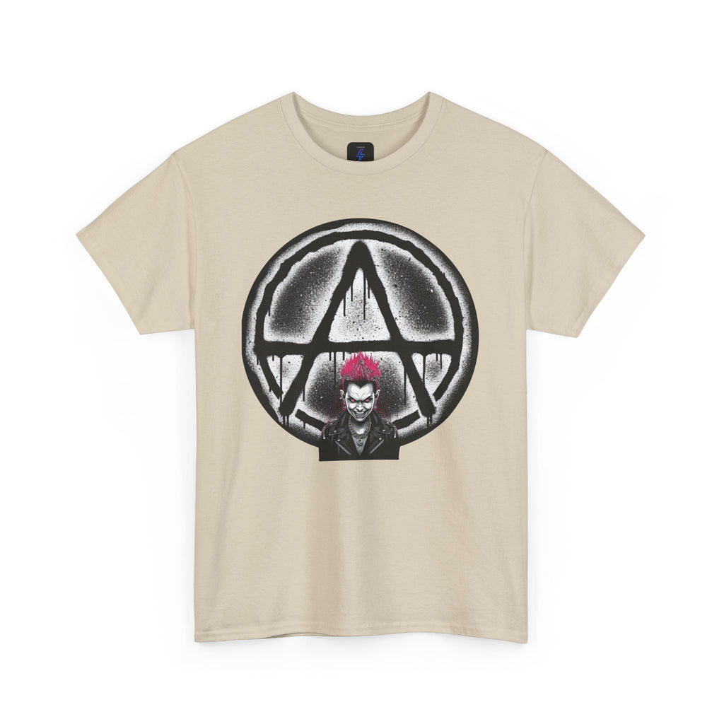 Anarchy Punk Graphic Tee — Red-Mohawk Rebel Shirt 80's Fashion