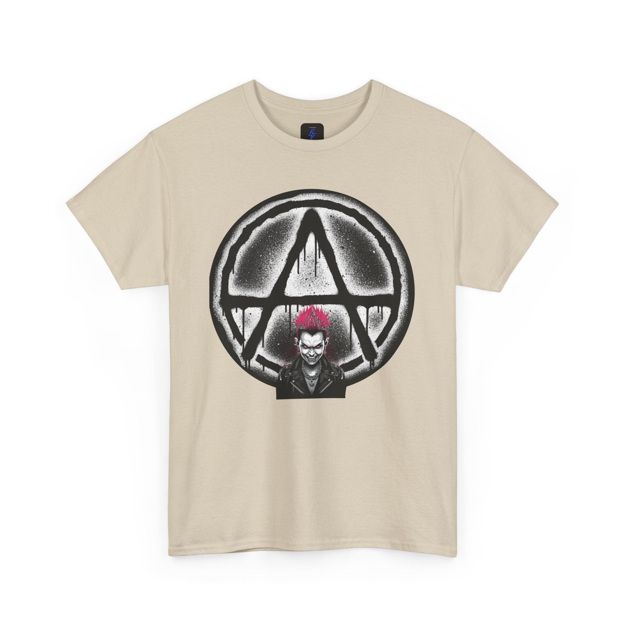 Anarchy Punk Graphic Tee — Red-Mohawk Rebel Shirt 80's Fashion