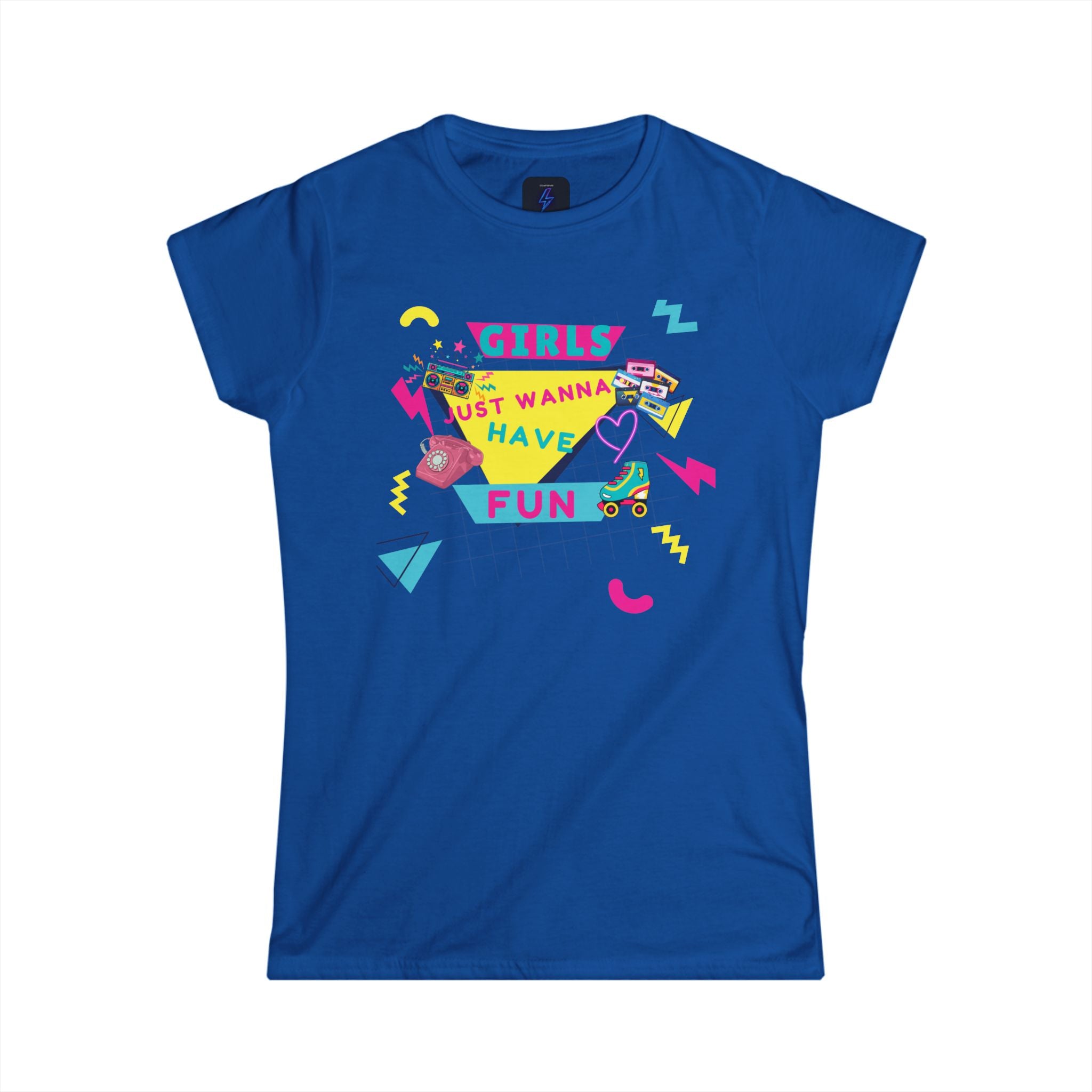Girls Just Wanna Have Fun Graphic Tee — 80s Retro Women’s T-Shirt