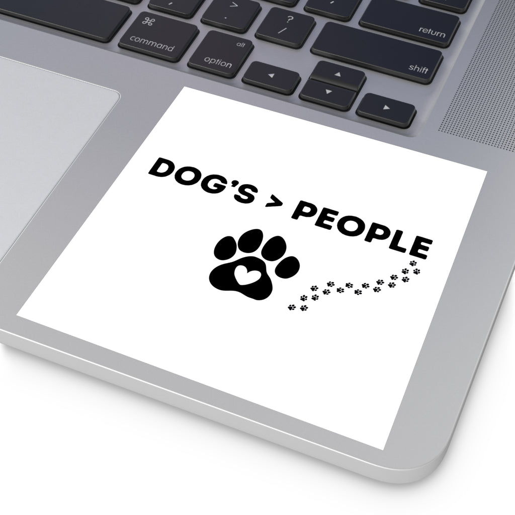 Dogs > People paw print decal Sticker | Square indoor outdoor vinyl
