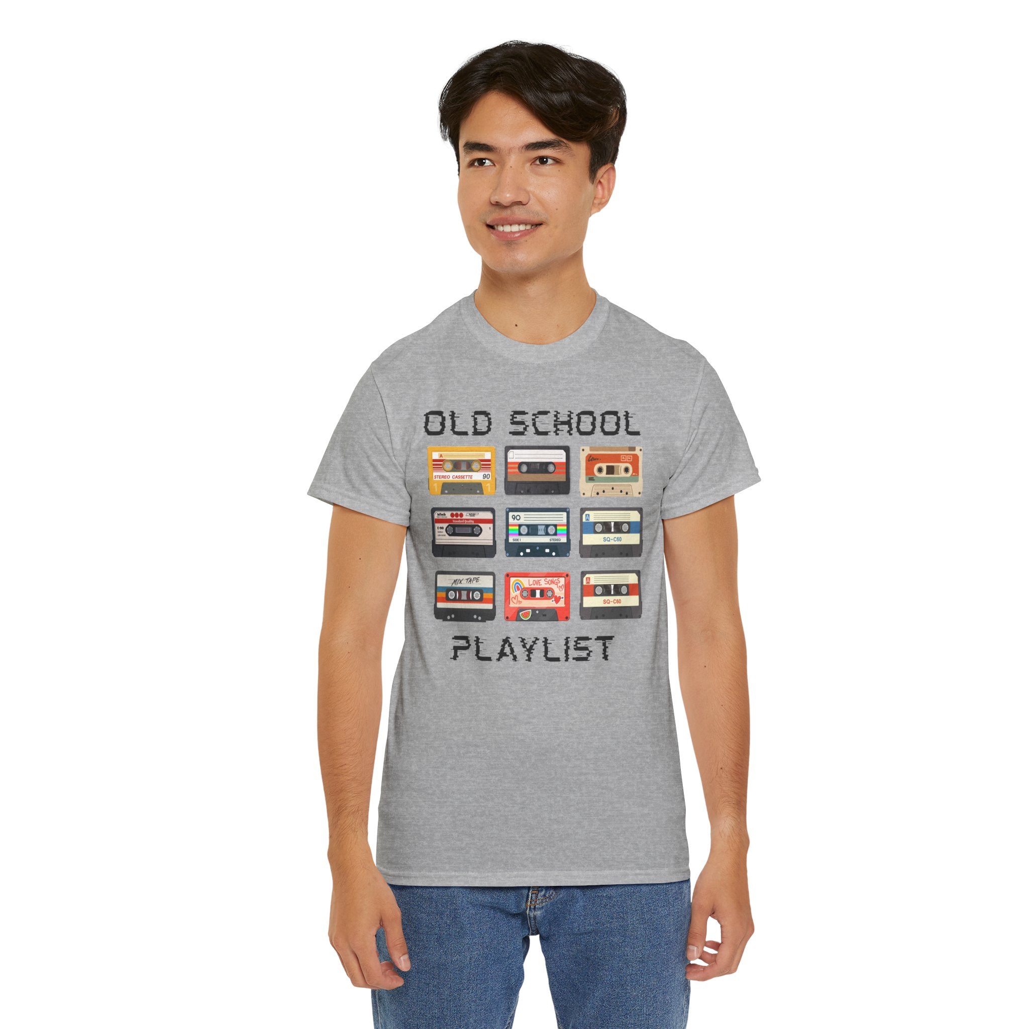 Old School Playlist T-Shirt — Retro 80s Cassette Tape Graphic Tee