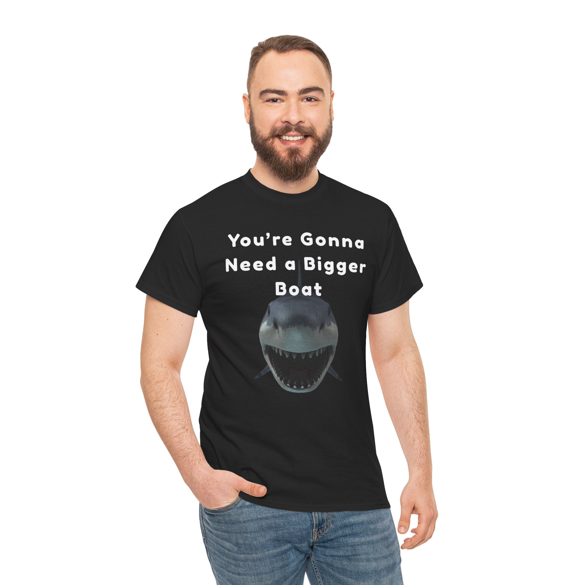 Shark Graphic Tee — "You're Gonna Need a Bigger Boat" Casual T-Shirt 80's Movie Qoutes