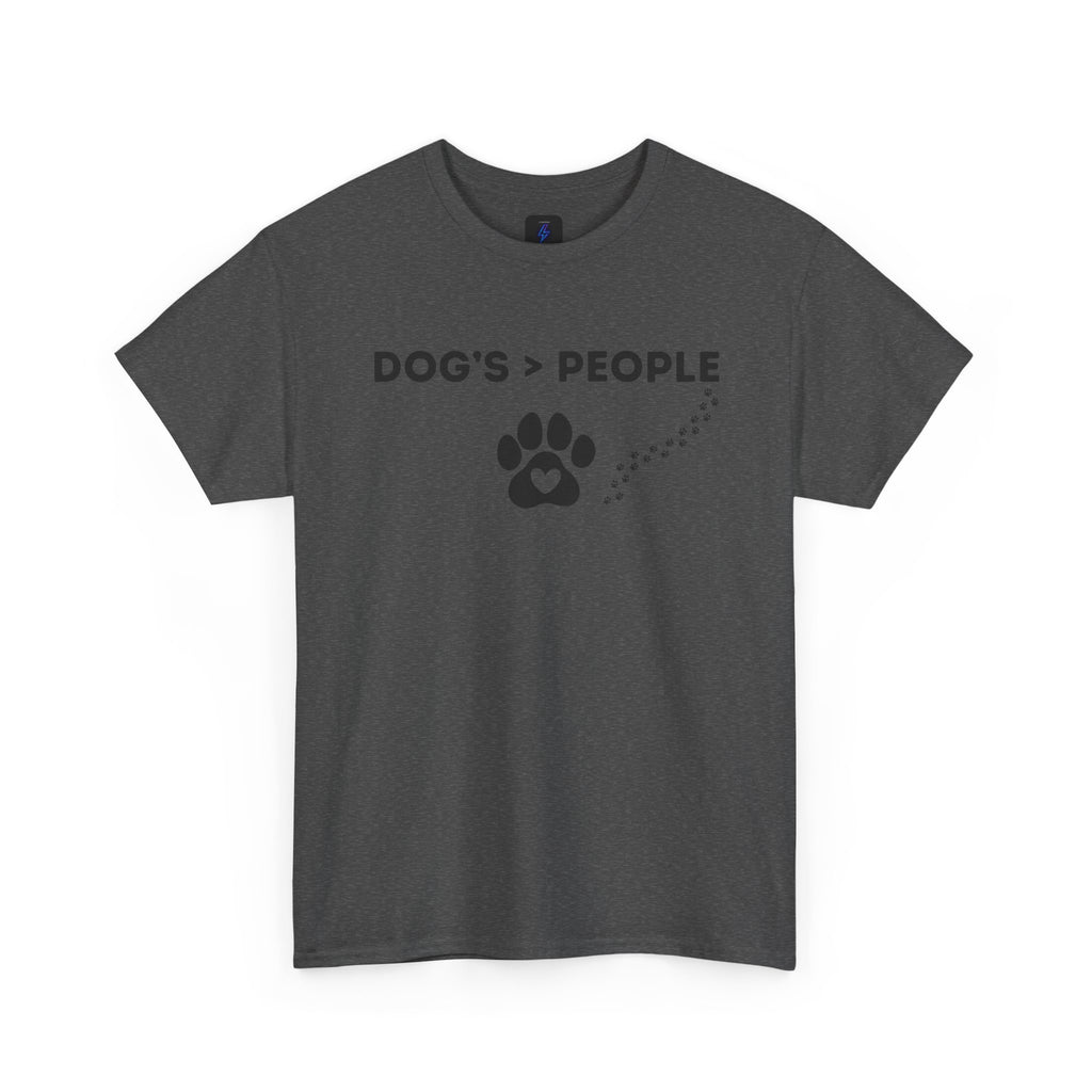 DOGS > PEOPLE TShirt | Paw Print Graphic Tee Dog Lover Shirt