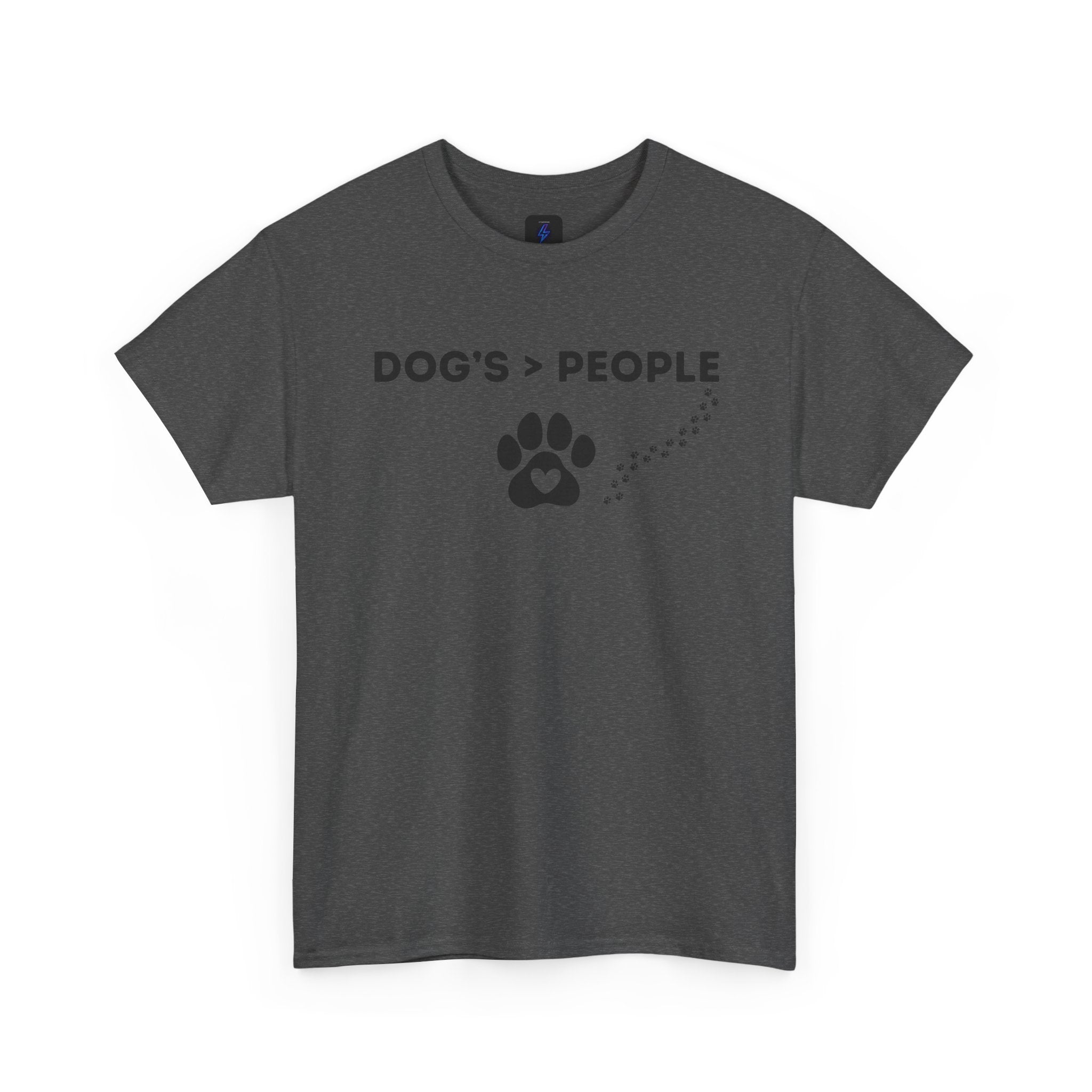 DOGS > PEOPLE TShirt | Paw Print Graphic Tee Dog Lover Shirt
