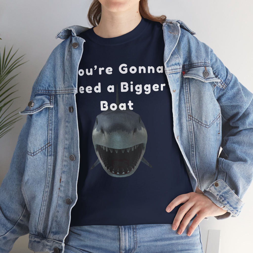 Shark Graphic Tee — "You're Gonna Need a Bigger Boat" Casual T-Shirt 80's Movie Qoutes