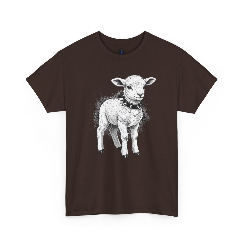 80s Punk Rock Lamb Illustration Tee — Vintage Baby Sheep Graphic T-Shirt
