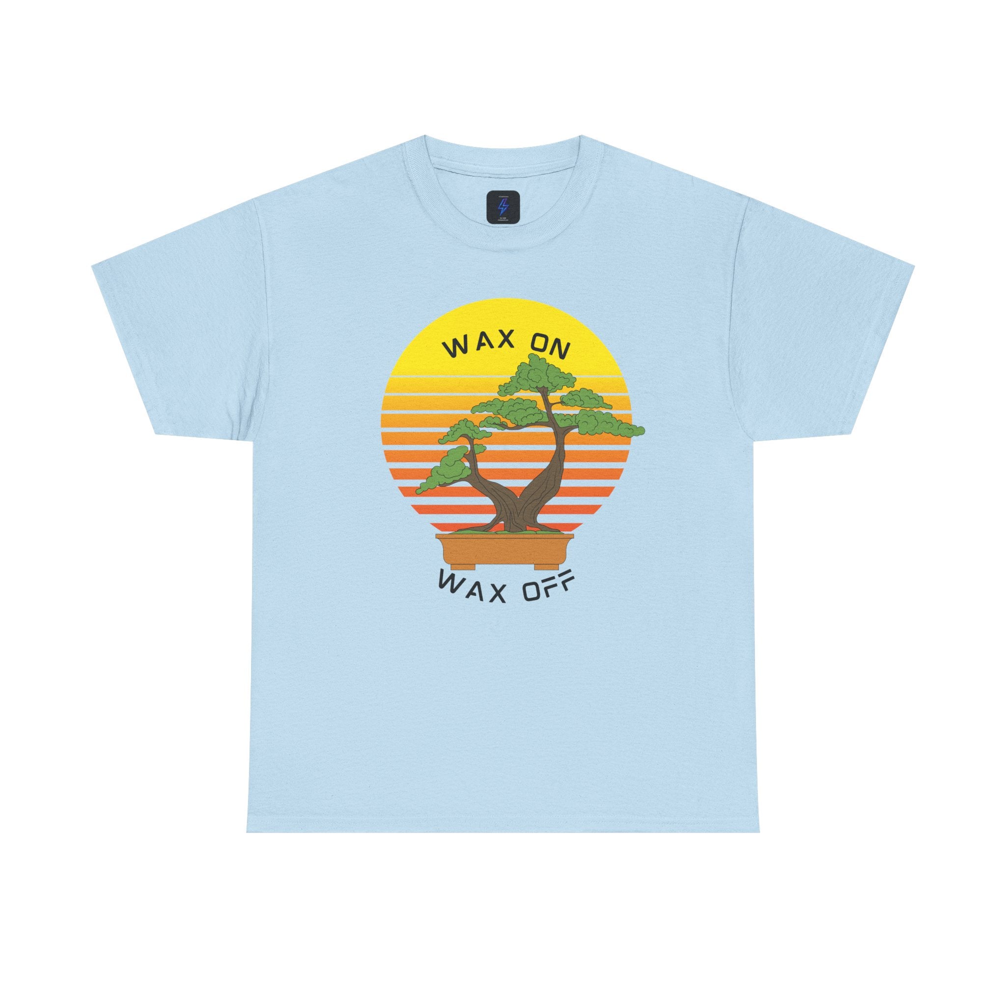 Wax On Wax Off Bonsai Tee — Retro Sunset Martial Arts T‑Shirt K-Kid Retro 80's