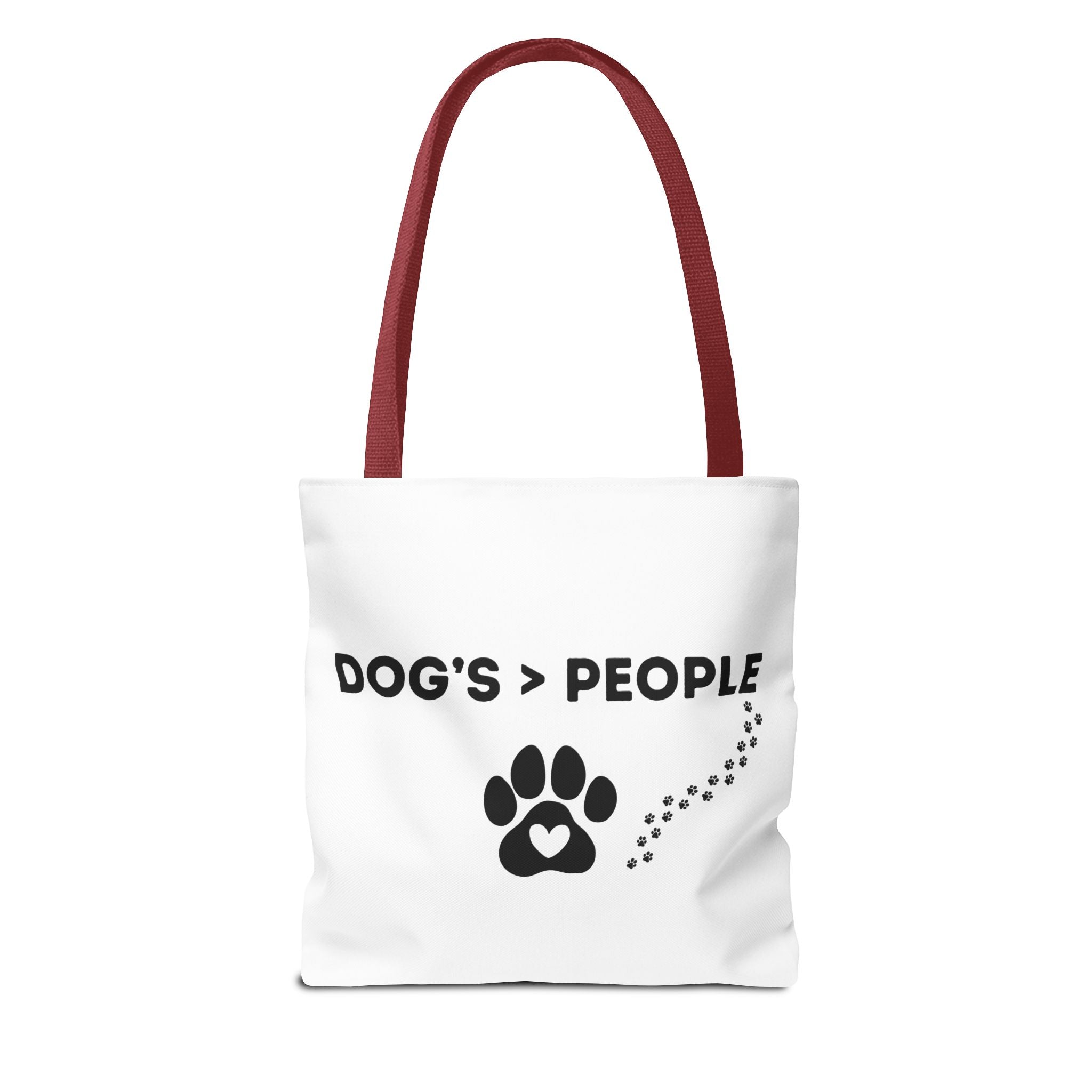 DOG'S > PEOPLE Tote Bag | Dog Paw Heart Design