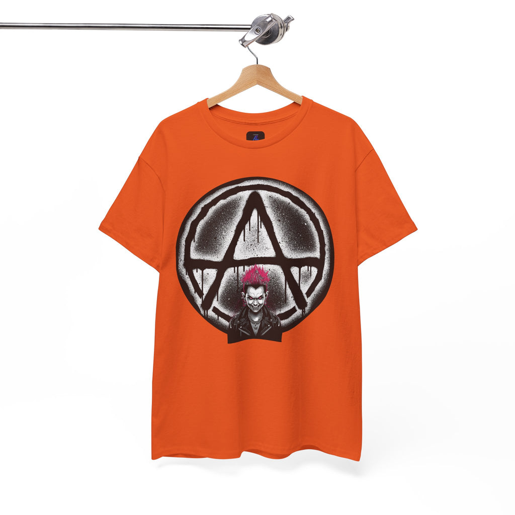 Anarchy Punk Graphic Tee — Red-Mohawk Rebel Shirt 80's Fashion