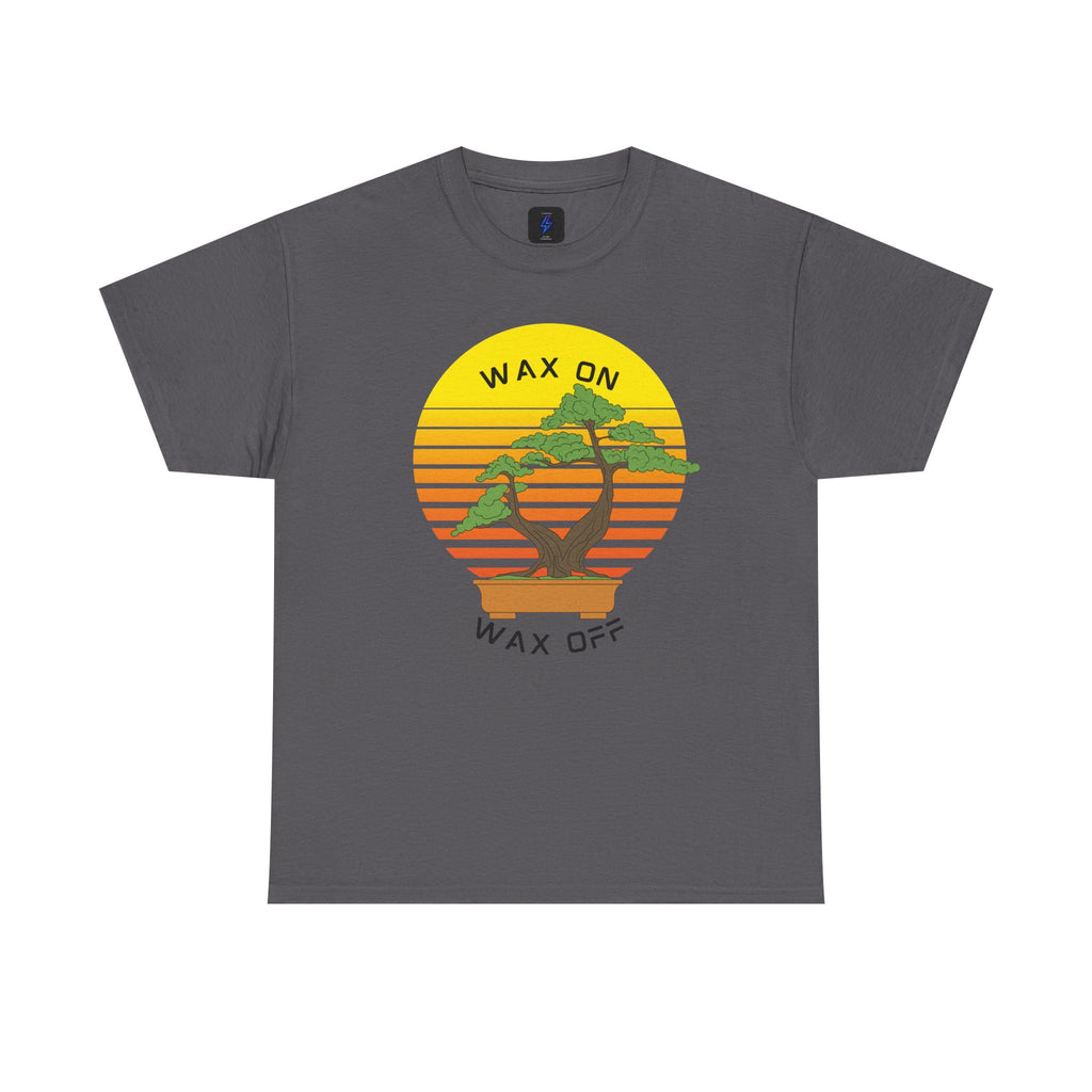 Wax On Wax Off Bonsai Tee — Retro Sunset Martial Arts T‑Shirt K-Kid Retro 80's
