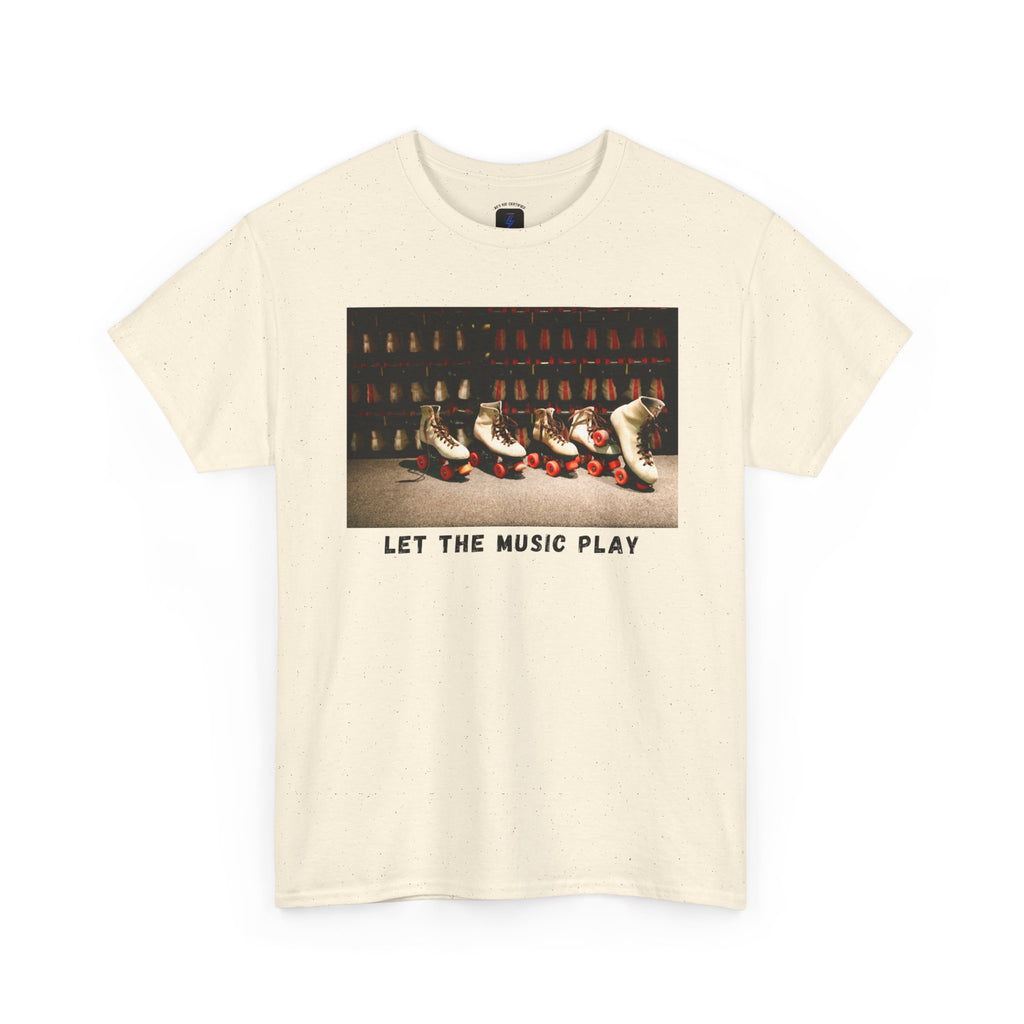 Let The Music Play Tee — Retro Roller Skates Graphic T‑Shirt
