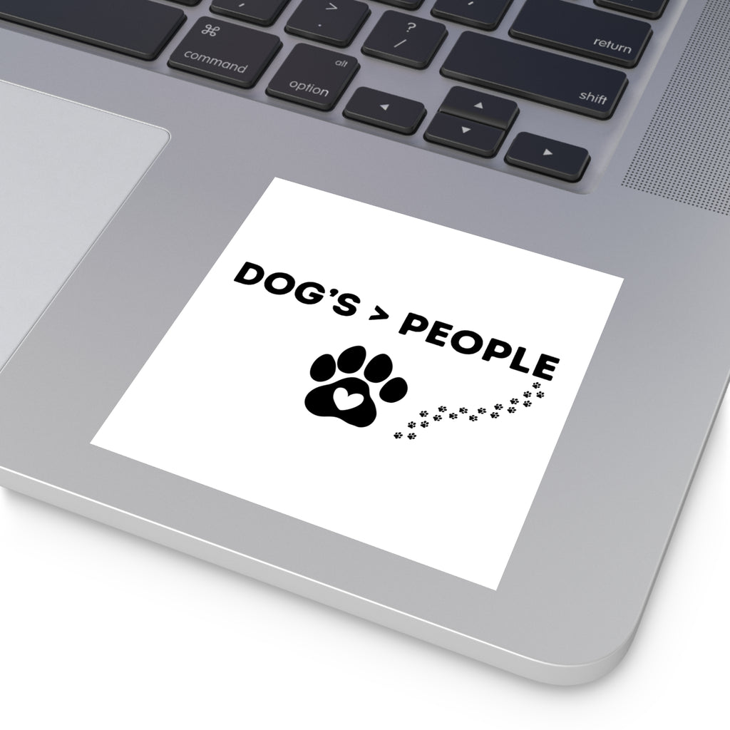 Dogs > People paw print decal Sticker | Square indoor outdoor vinyl