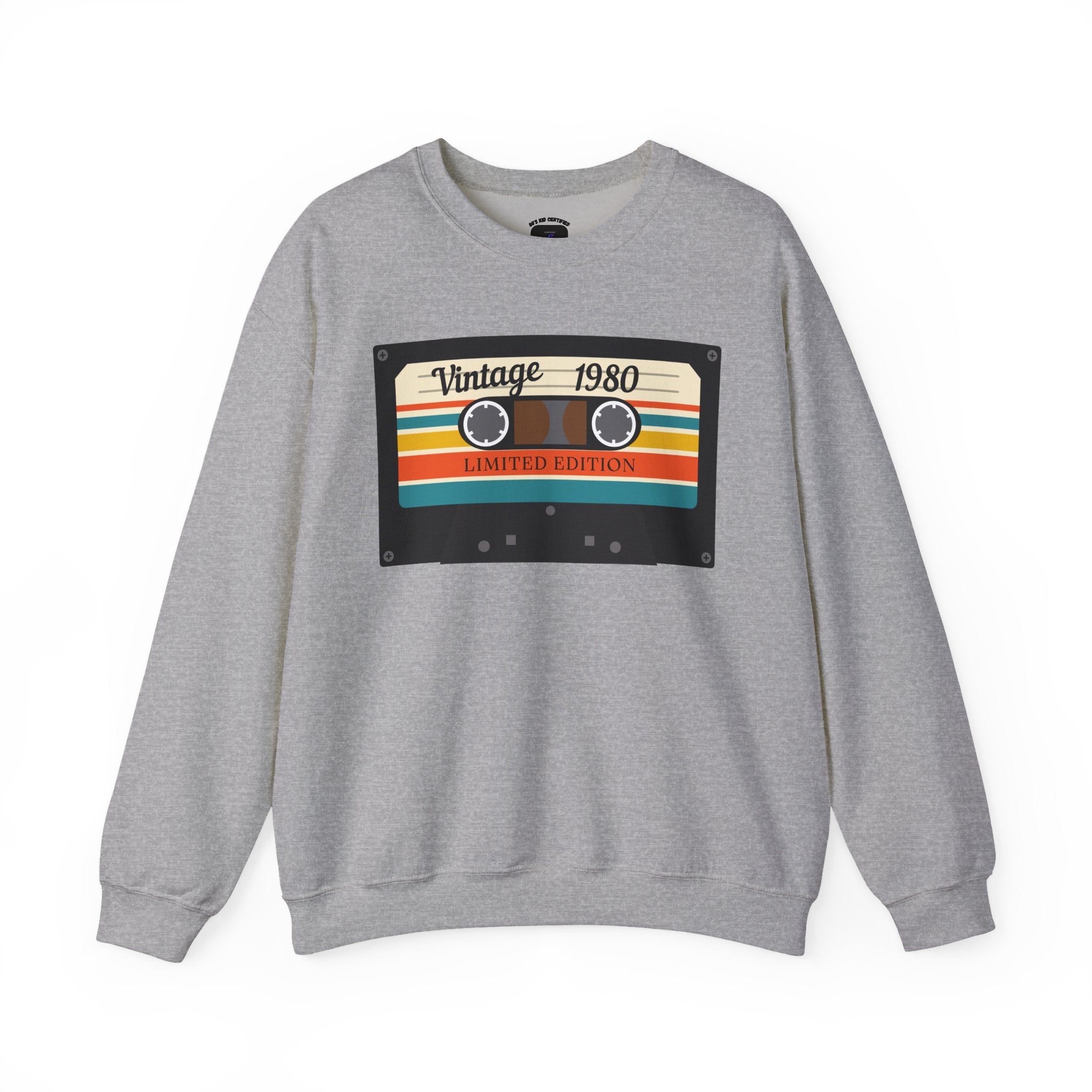 Vintage 1980 Cassette Sweatshirt — Retro Limited Edition Crewneck