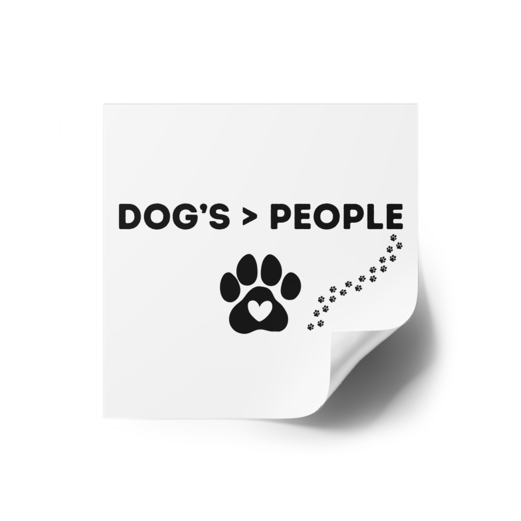 Dogs > People paw print decal Sticker | Square indoor outdoor vinyl