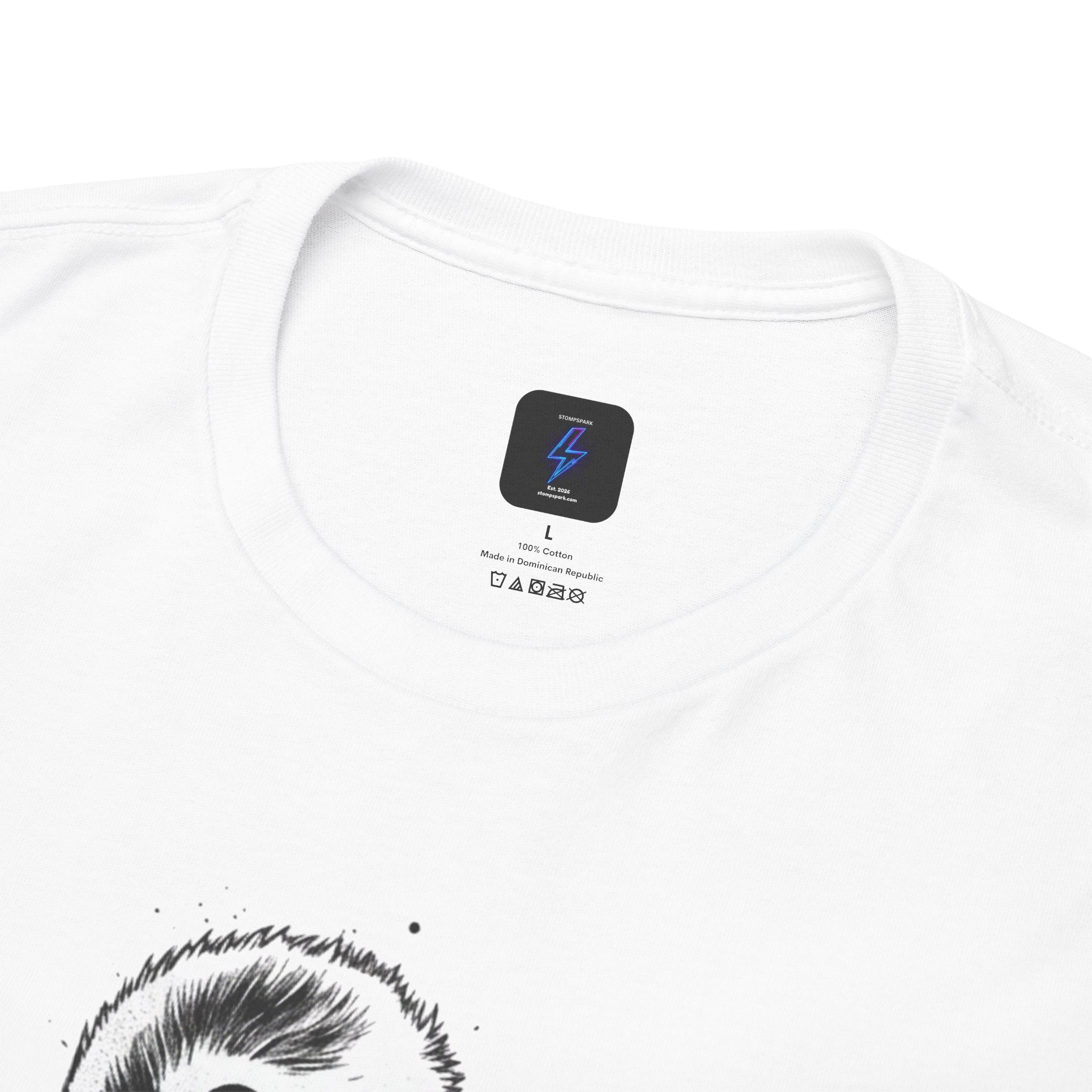 Punk Duckling Sketch T-Shirt — Black & White Watercolor 80s Punk Rock Duck Tee