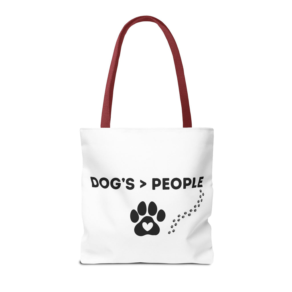 DOG'S > PEOPLE Tote Bag | Dog Paw Heart Design