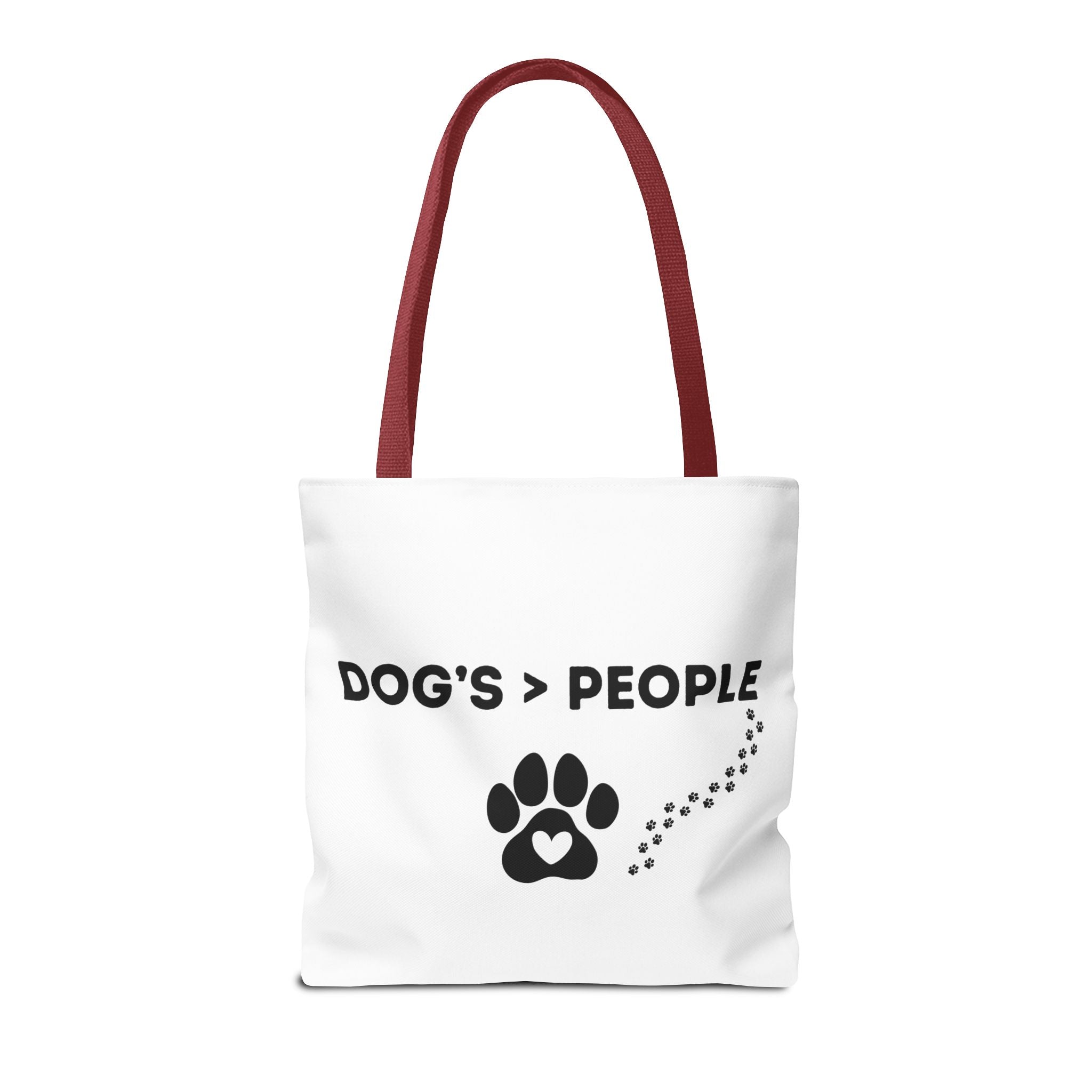 DOG'S > PEOPLE Tote Bag | Dog Paw Heart Design