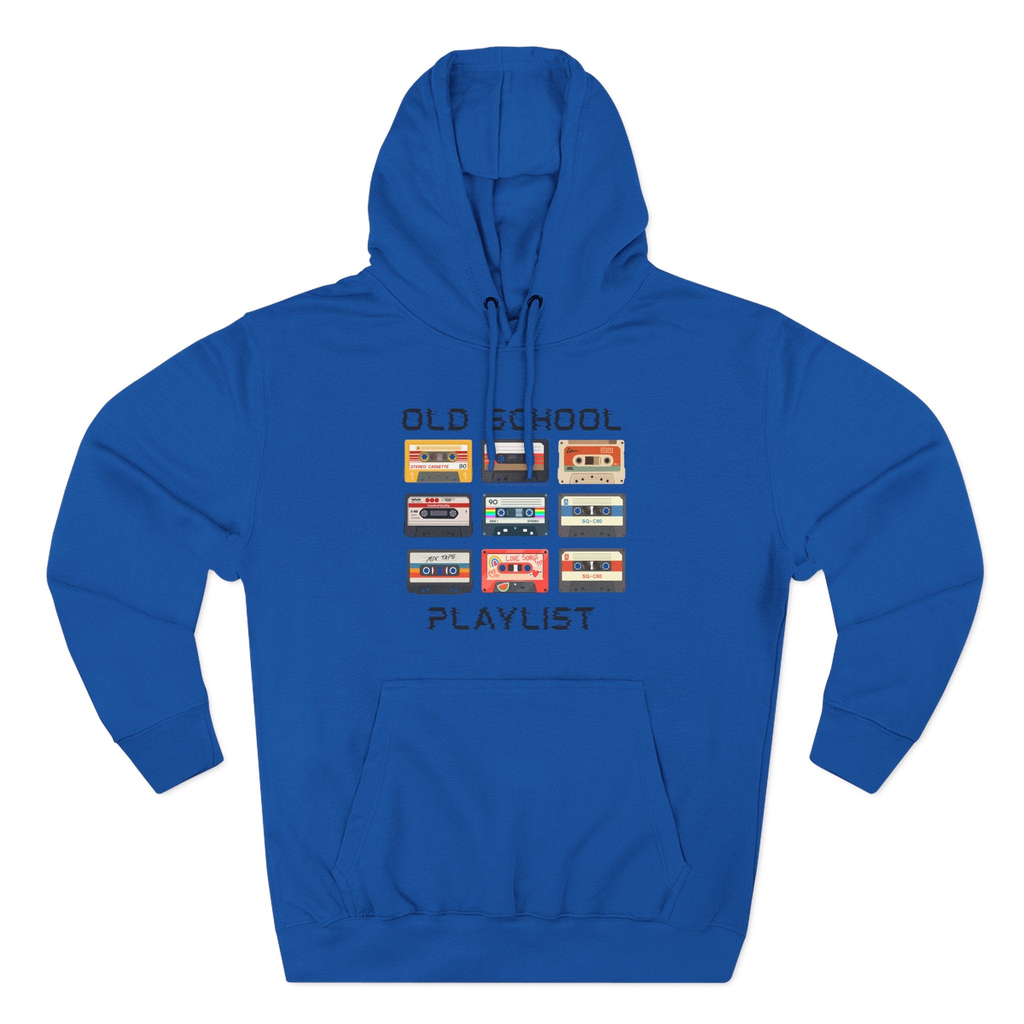 Old School Playlist Hoodie — Retro 80s Cassette Tape Graphic Pullover