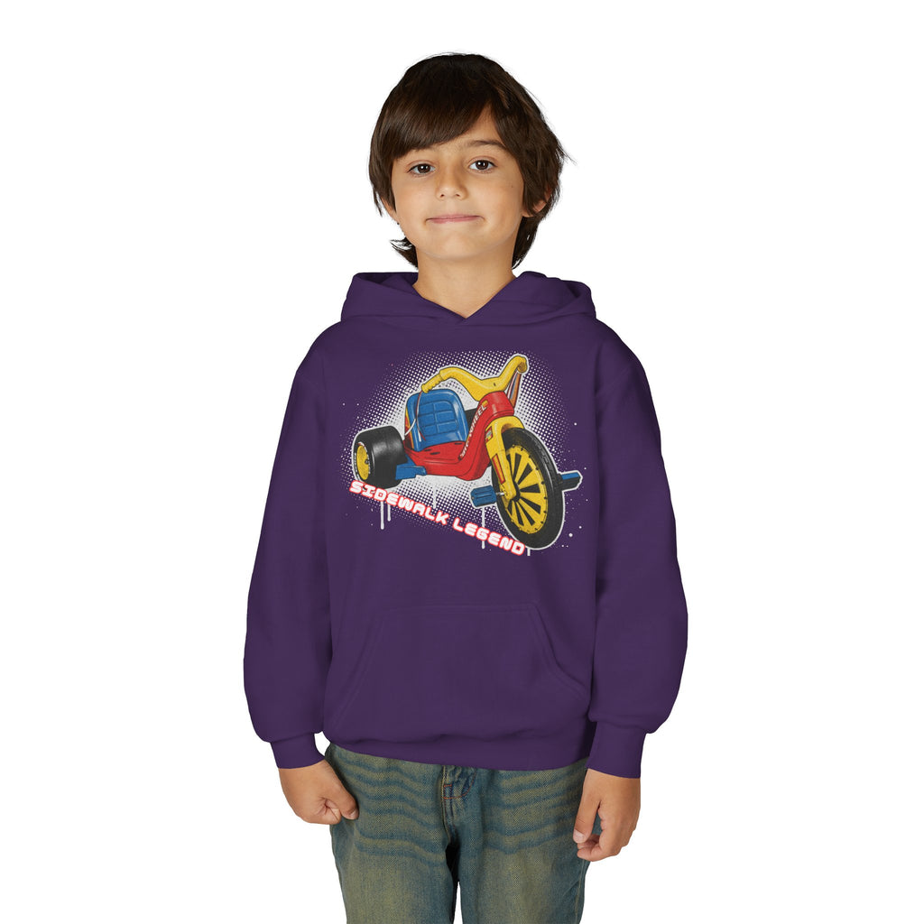 Kids Tricycle Graphic Hoodie — Retro Ride Design (Youth) 80s Fashion