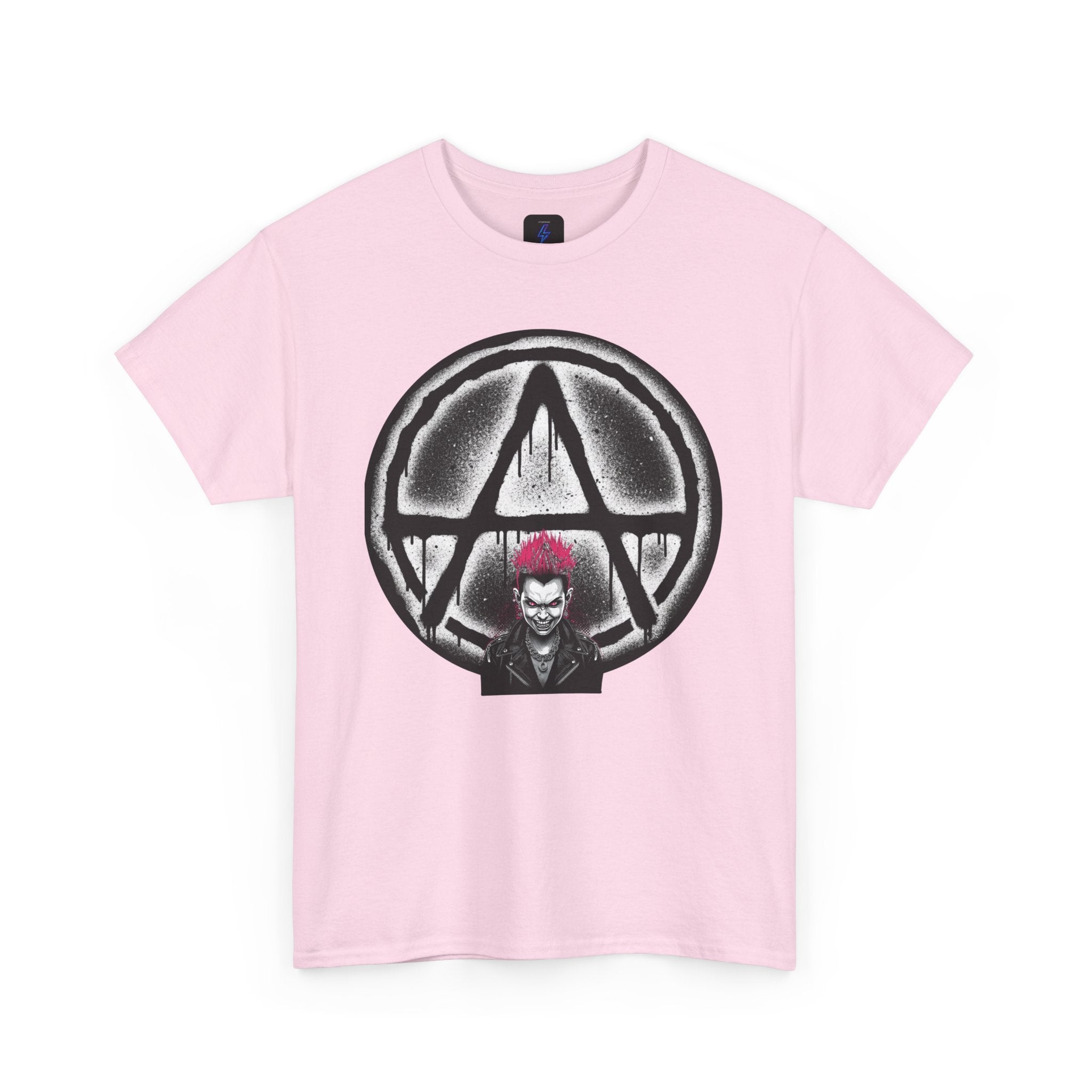 Anarchy Punk Graphic Tee — Red-Mohawk Rebel Shirt 80's Fashion