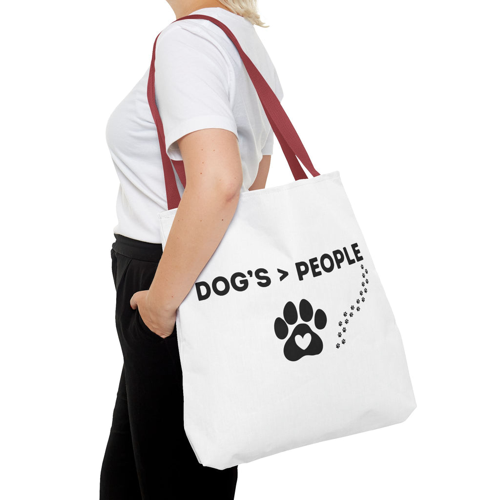 DOG'S > PEOPLE Tote Bag | Dog Paw Heart Design