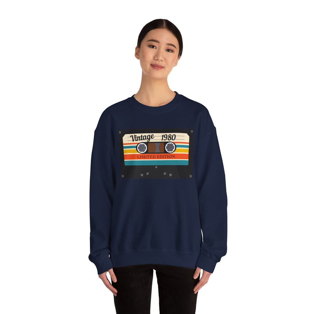 Vintage 1980 Cassette Sweatshirt — Retro Limited Edition Crewneck