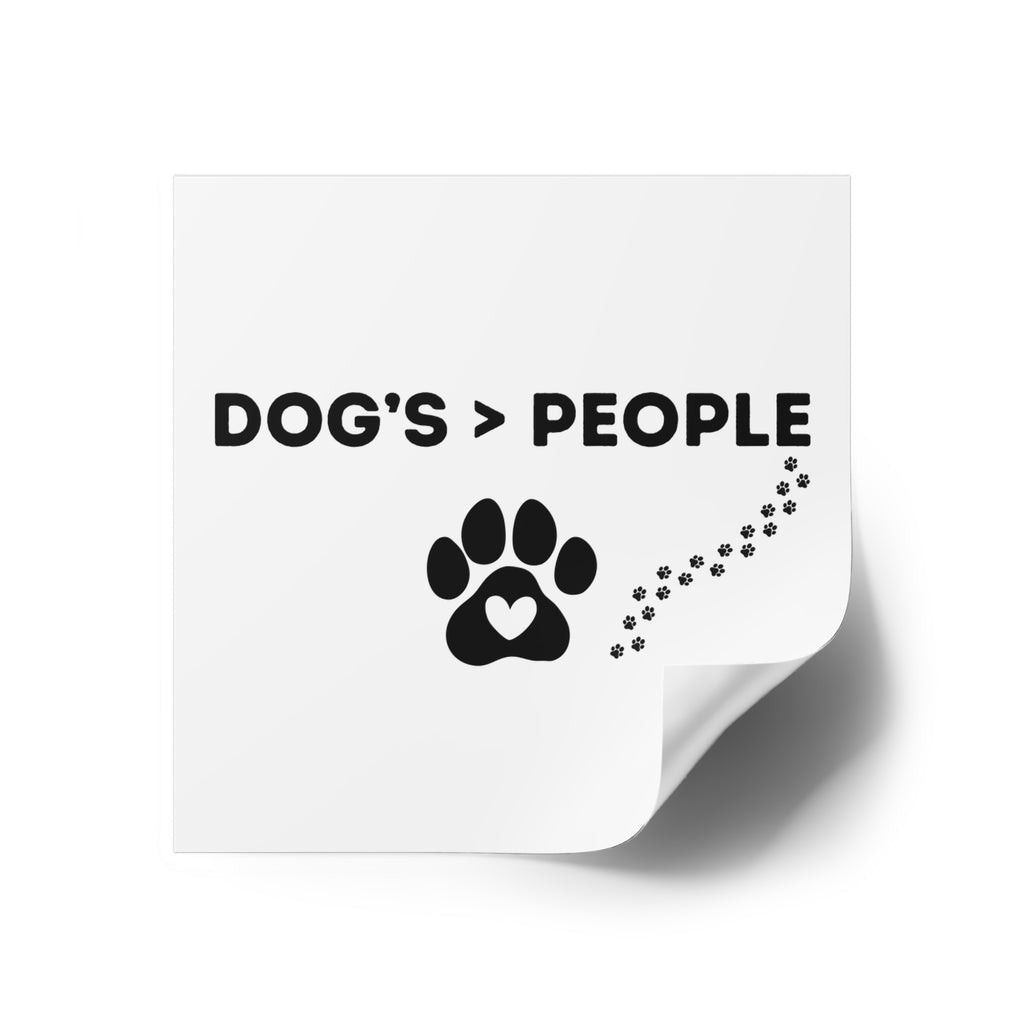 Dogs > People paw print decal Sticker | Square indoor outdoor vinyl