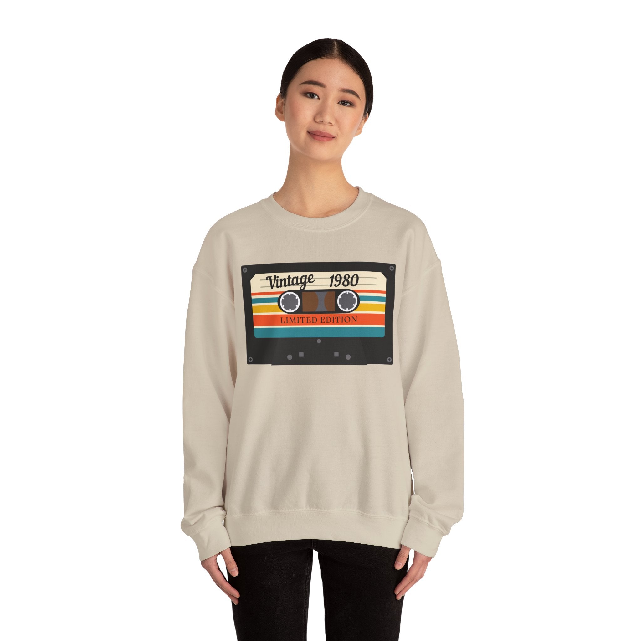 Vintage 1980 Cassette Sweatshirt — Retro Limited Edition Crewneck