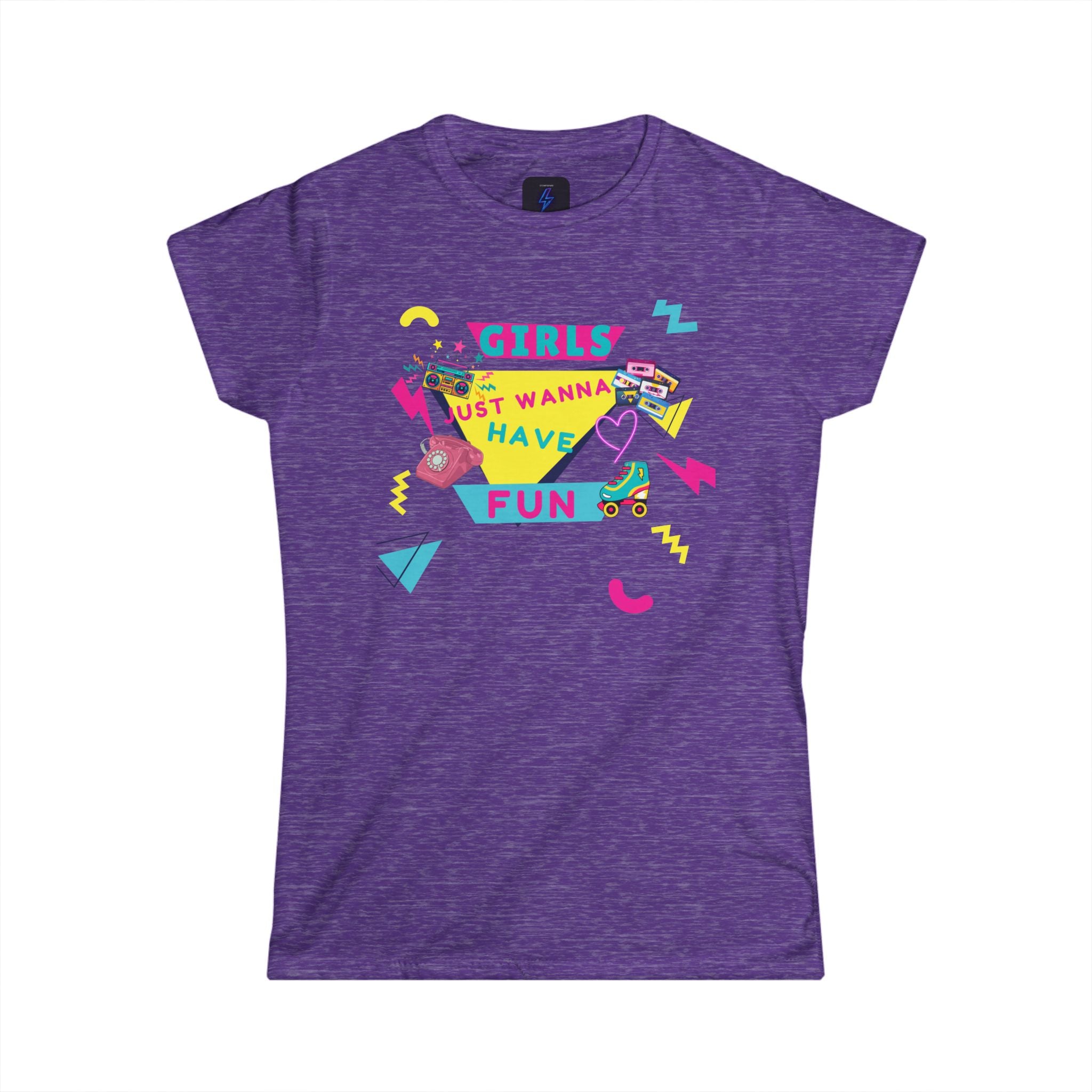 Girls Just Wanna Have Fun Graphic Tee — 80s Retro Women’s T-Shirt