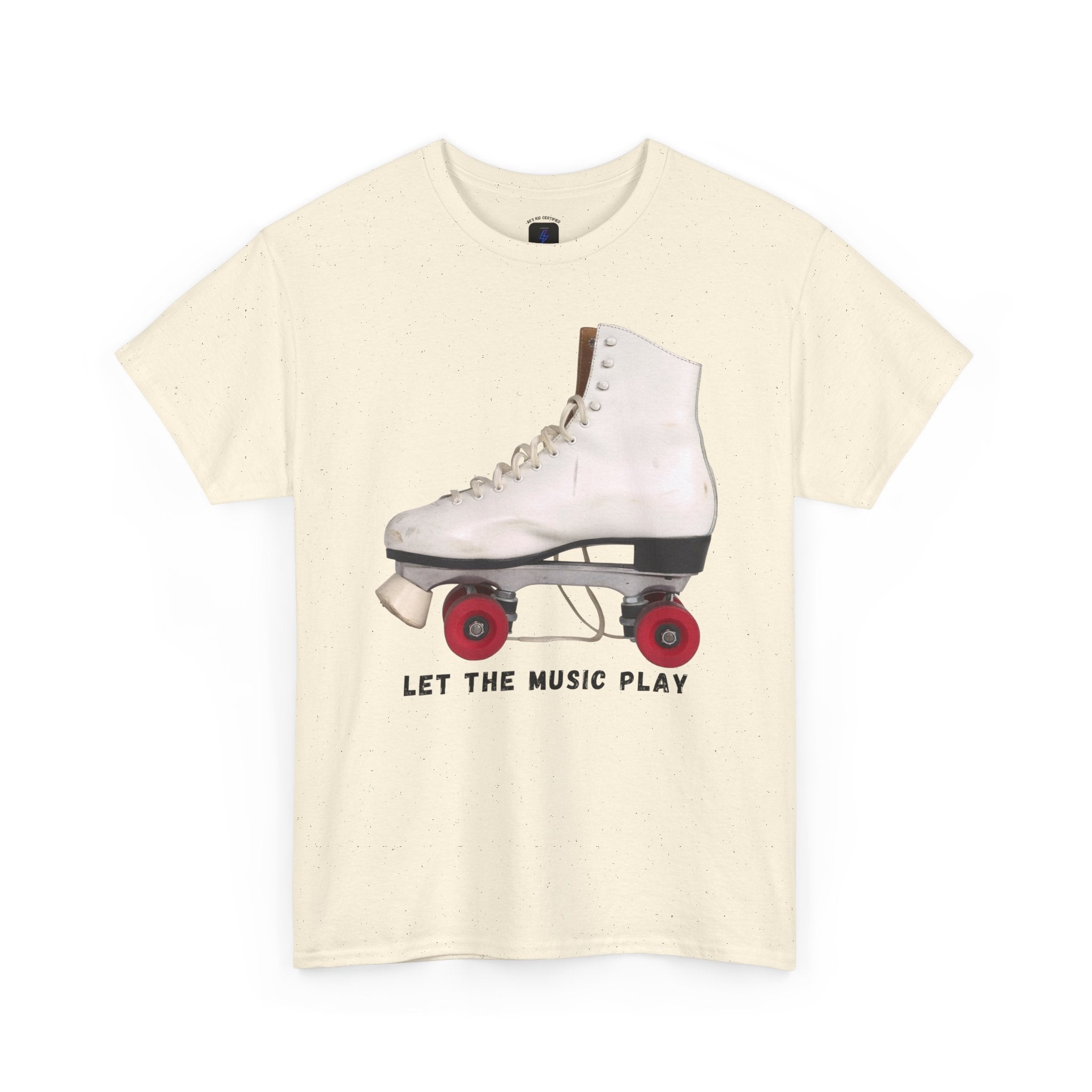 Roller Skate Tee — "Let the Music Play" Graphic T-Shirt