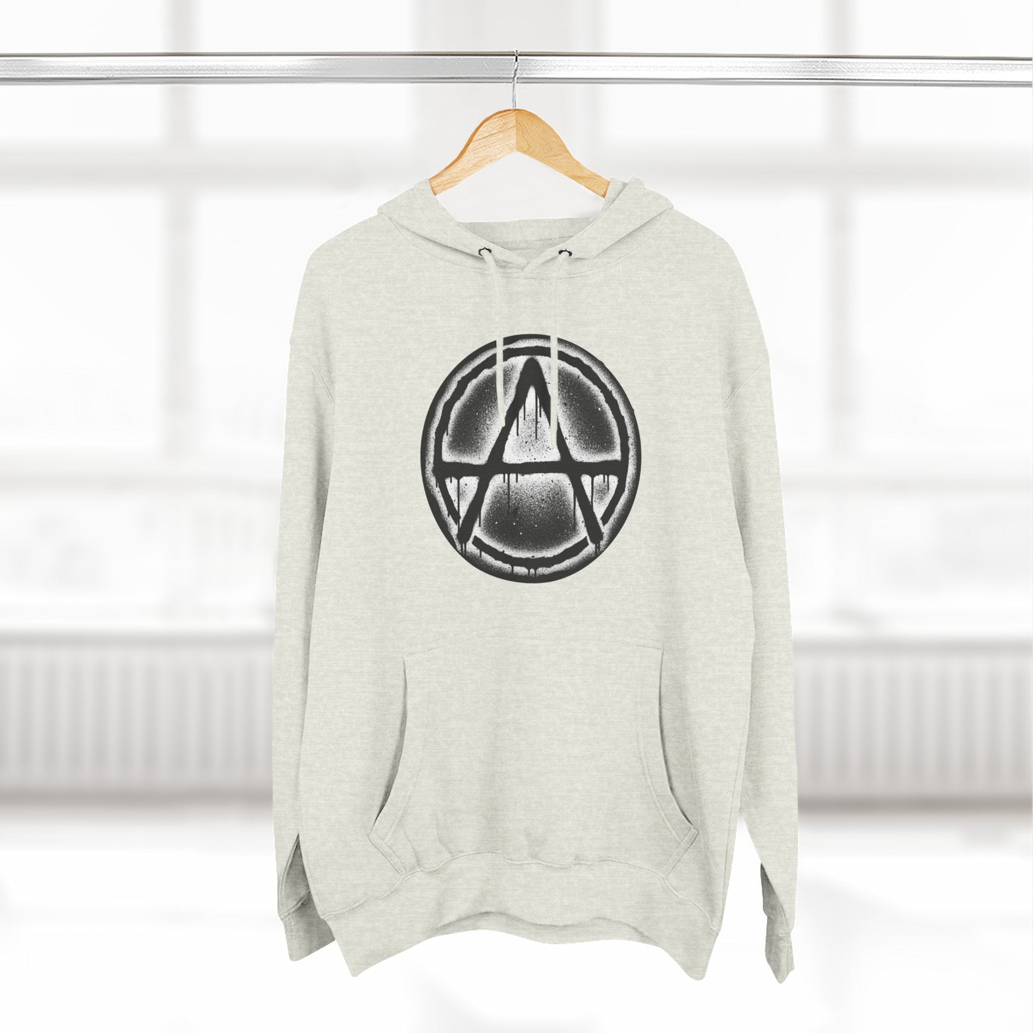 Anarchy Symbol Hoodie — Grunge Circle Anarchy Graphic Pullover 80's Fashion