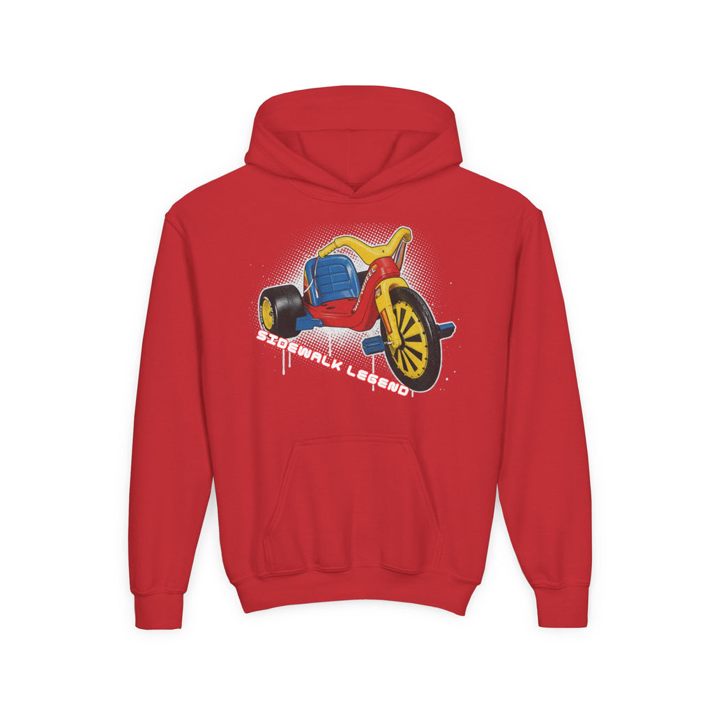 Kids Tricycle Graphic Hoodie — Retro Ride Design (Youth) 80s Fashion