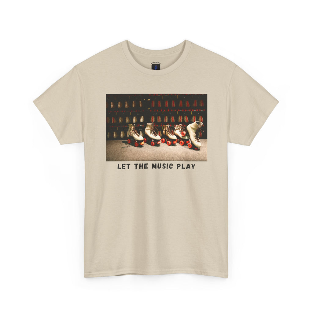 Let The Music Play Tee — Retro Roller Skates Graphic T‑Shirt