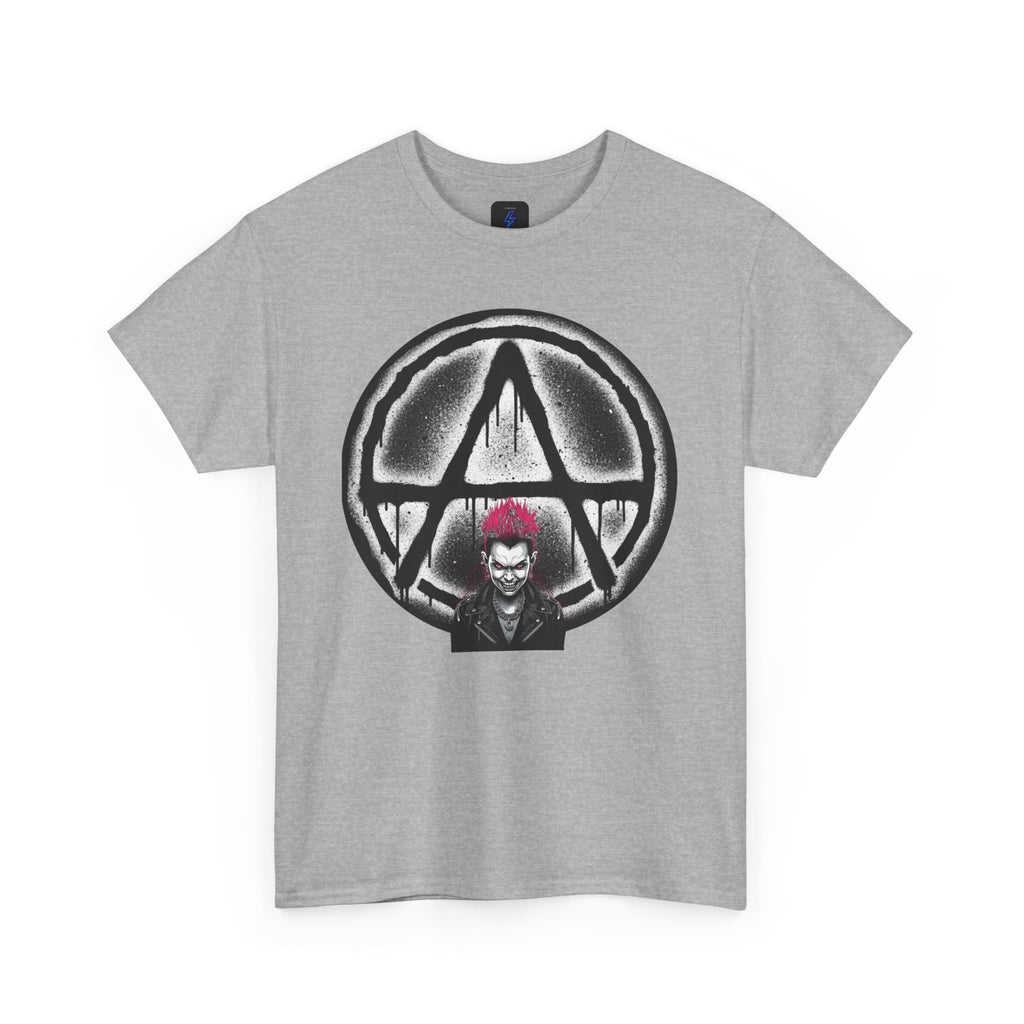 Anarchy Punk Graphic Tee — Red-Mohawk Rebel Shirt 80's Fashion